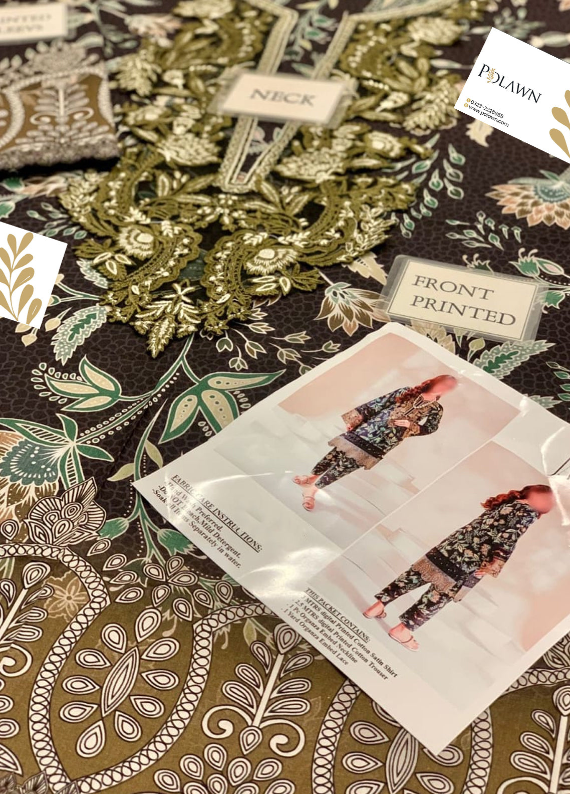 Embroidered Lawn 2 Piece Unstitched Suit JL-D05-23 Summer Collection