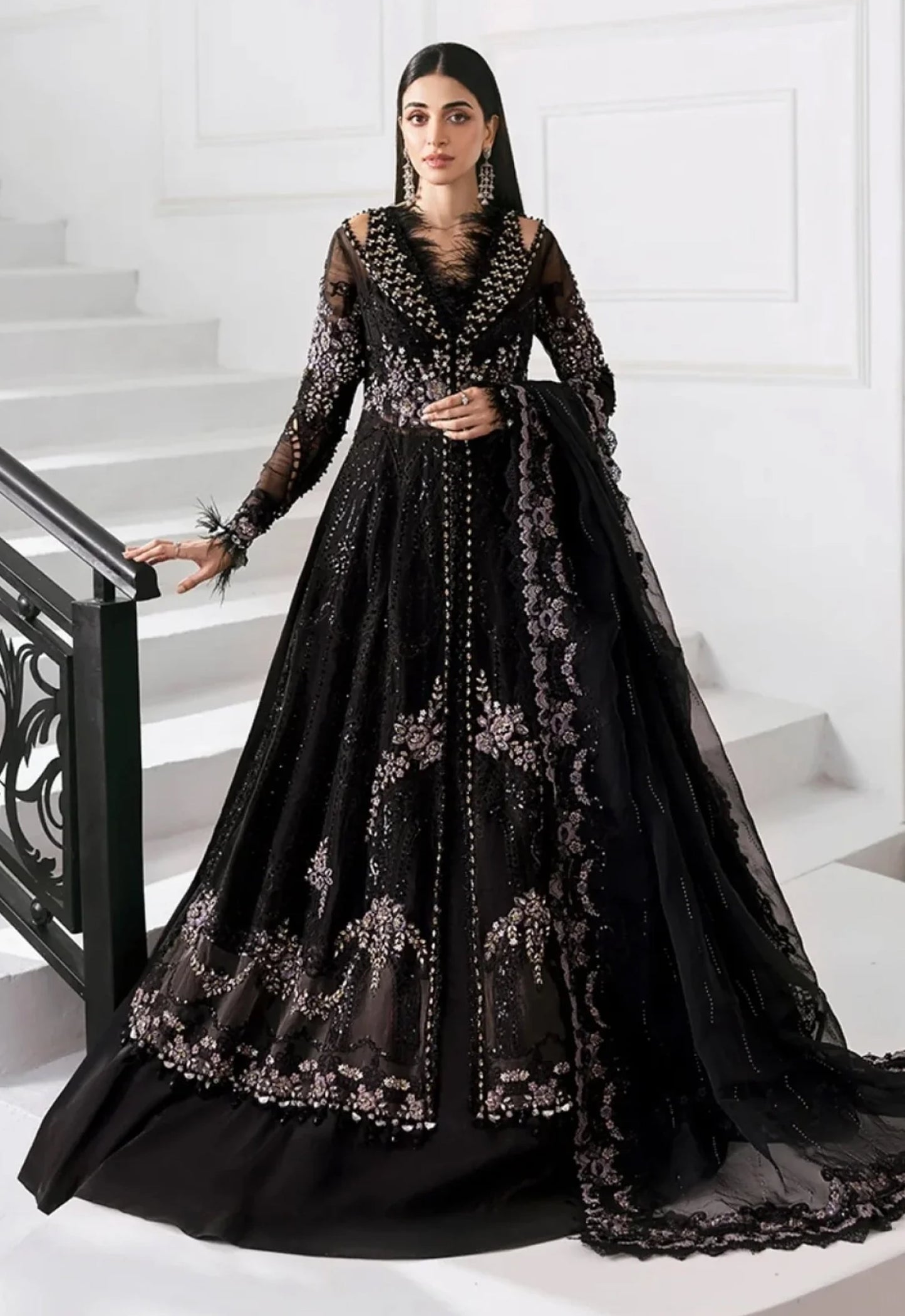 Embroidered Chiffon 3 Piece Unstitched Suit MBC-BD-3004-25 - Party Wear