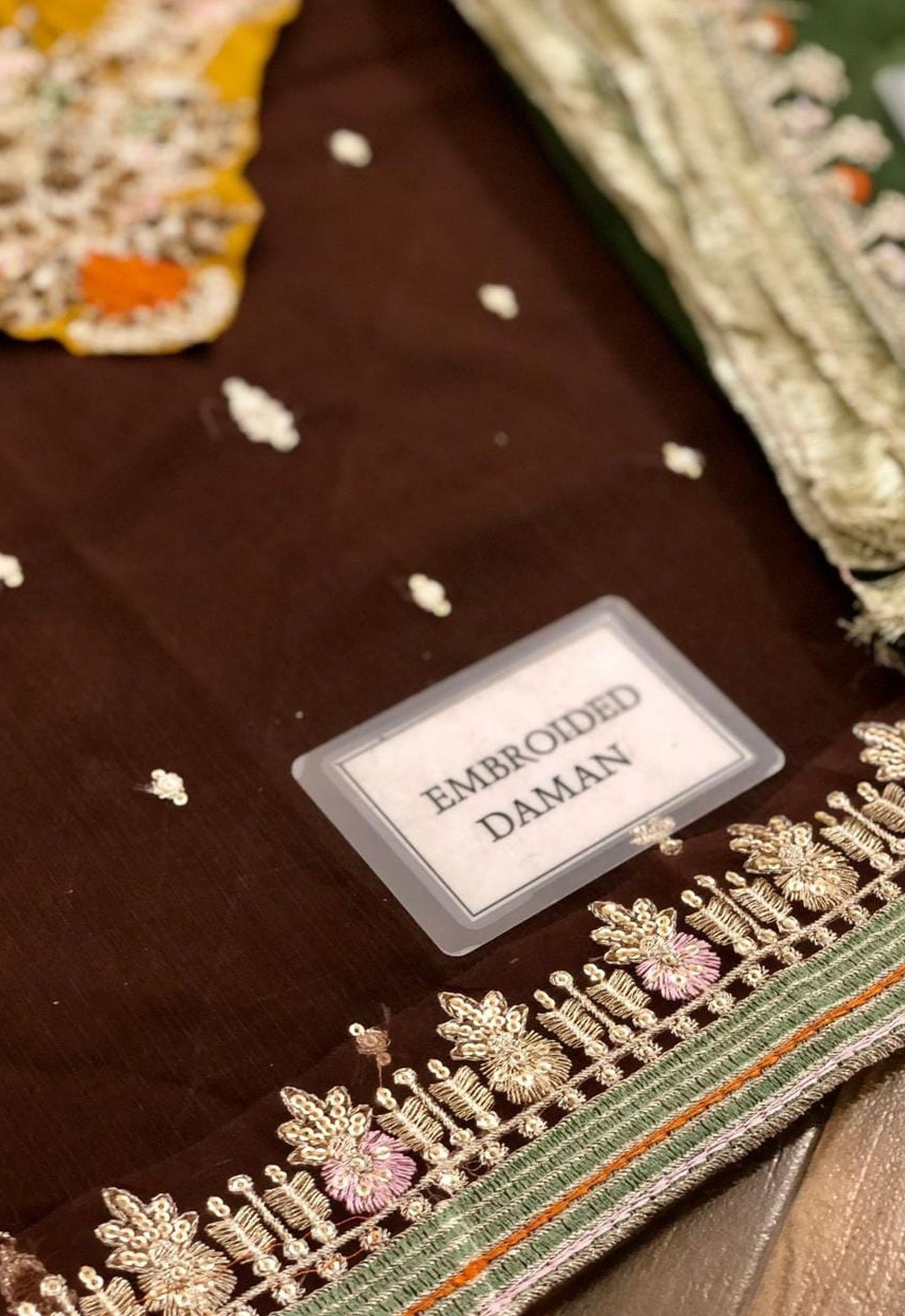 Embroidered Chiffon 3 Piece Unstitched Suit KBC-P-265 - Party Wear