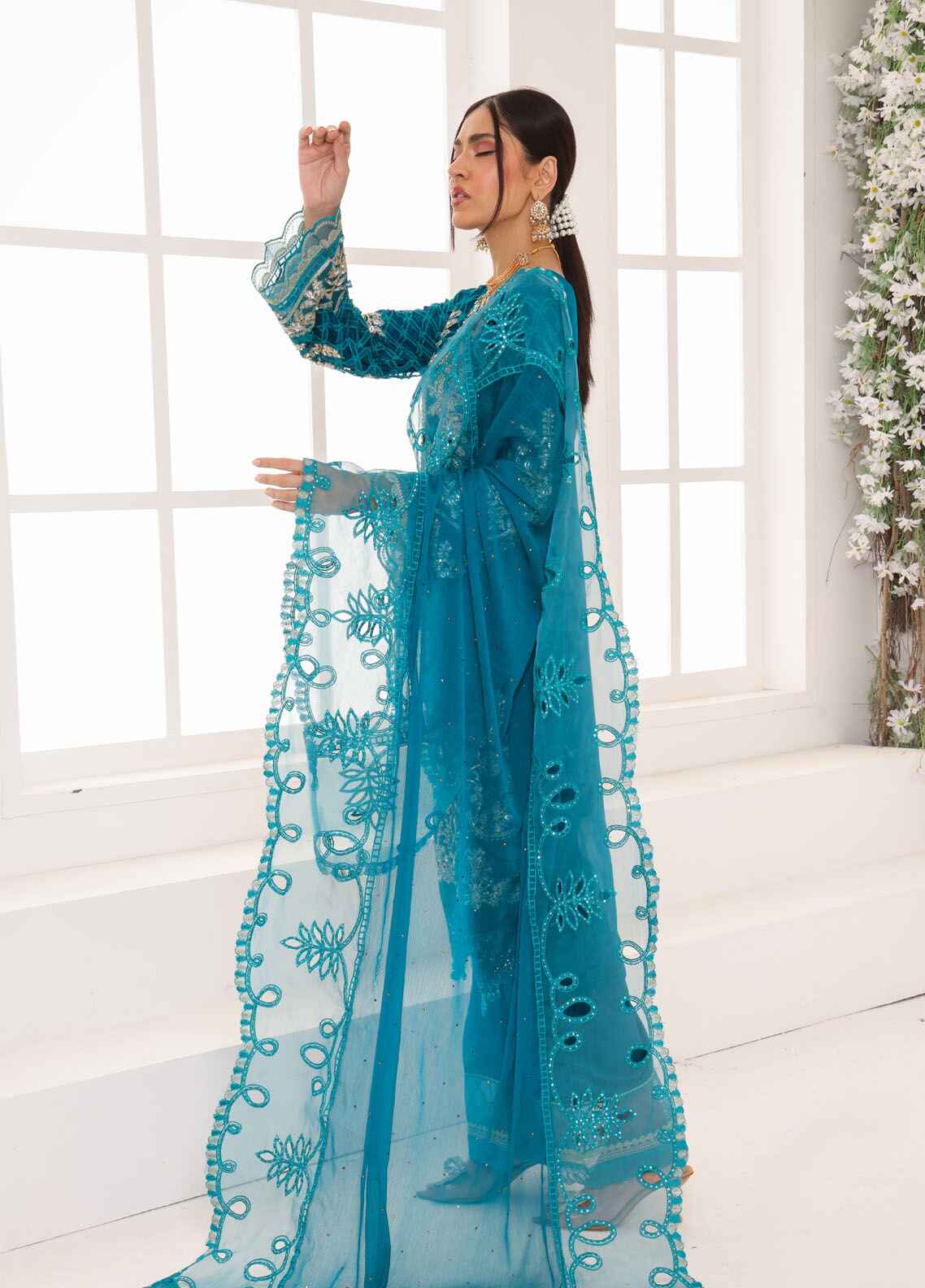 Shehnai By Polawn Embroidered Stitched 3 Piece Chiffon Suit PD-24-1002 - Ready to Wear