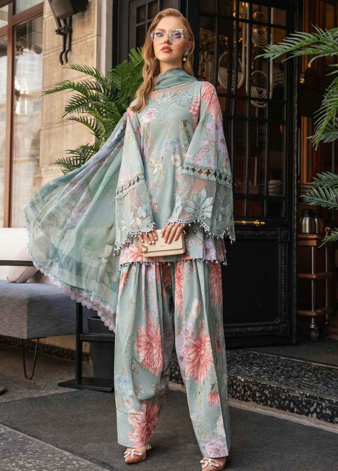 Embroidered Lawn 3 Piece Unstitched Suit MBL-MPT-2306-A-24-Summer Collection