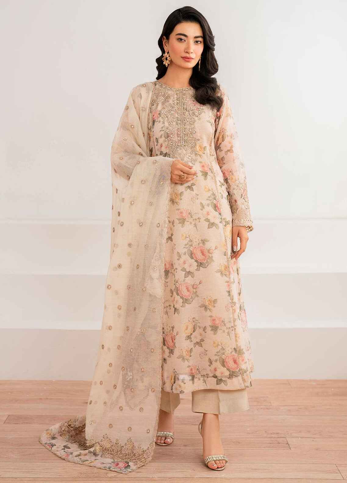 Embroidered Lawn 3 Piece Unstitched Suit BL-UF-691 - Summer Collection