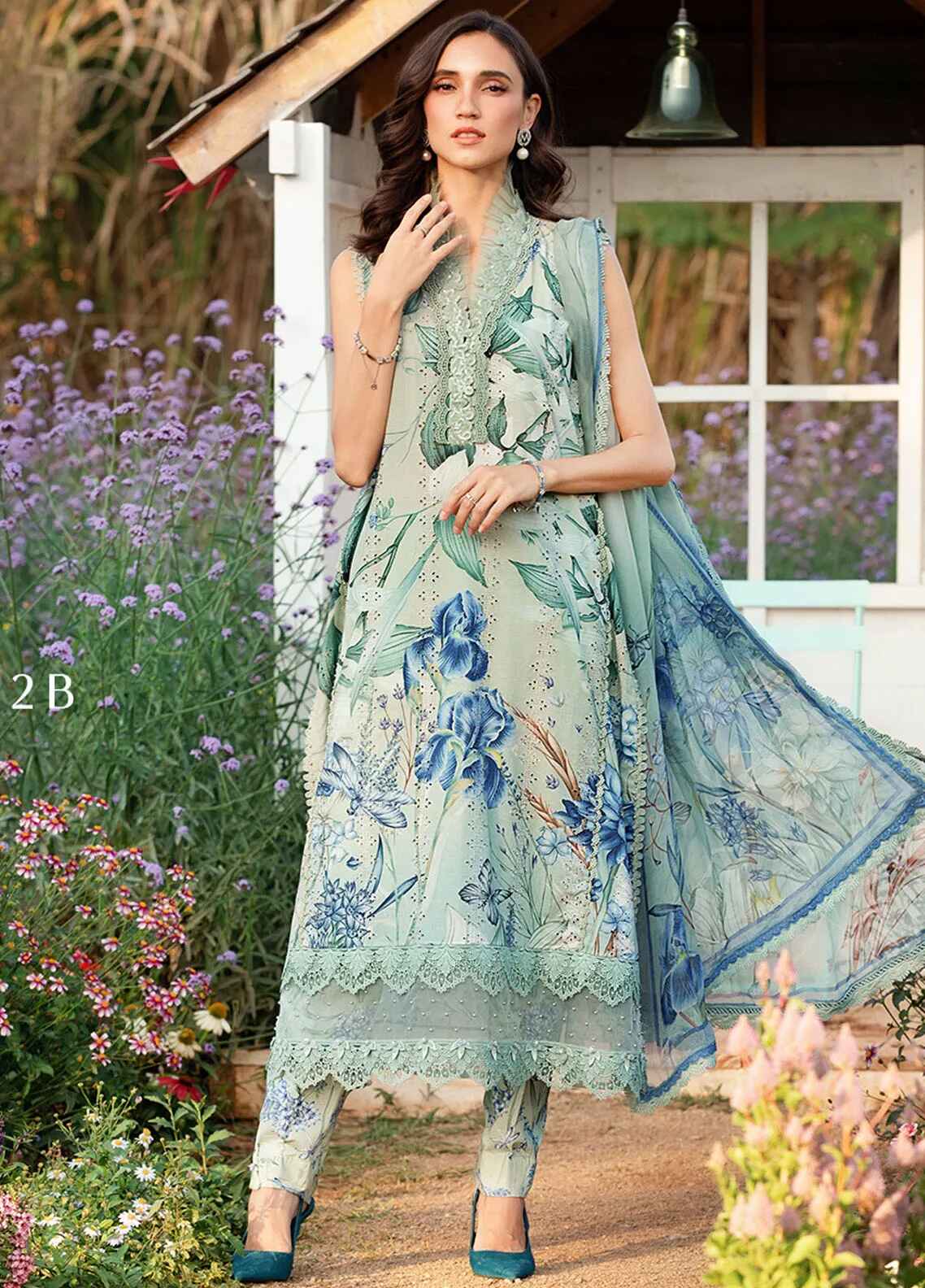 Embroidered Lawn 3 Piece Unstitched Suit MBL-MPT-2502-B-25-Summer Collection