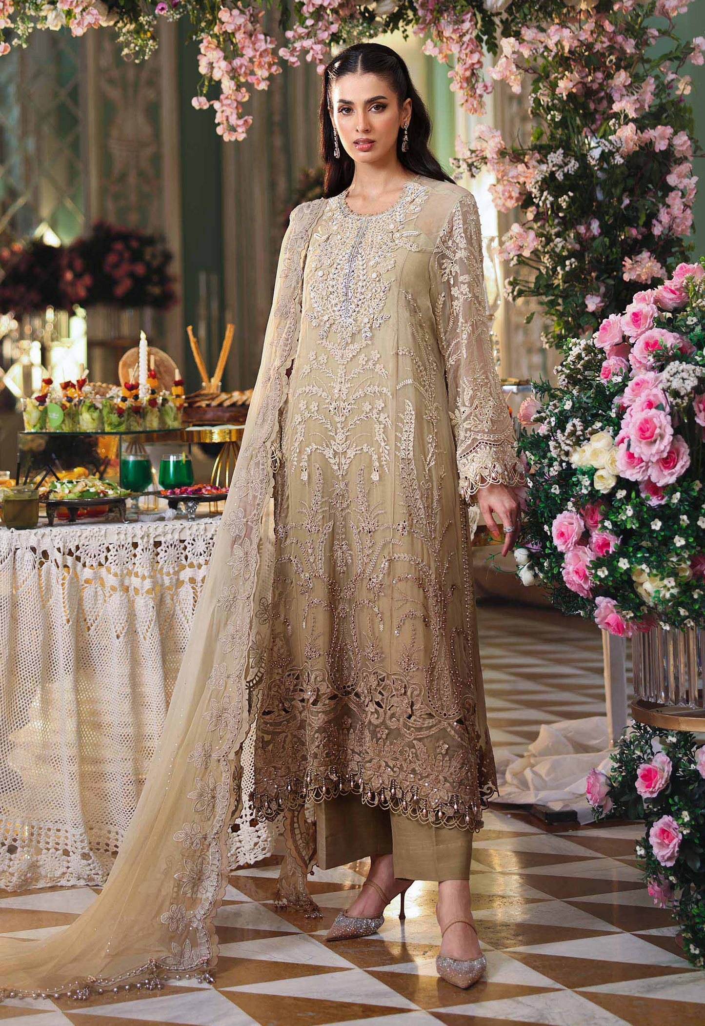 Embroidered Lawn 3 Piece Unstitched Suit MBC-MPC-26-103 - Summer Collection
