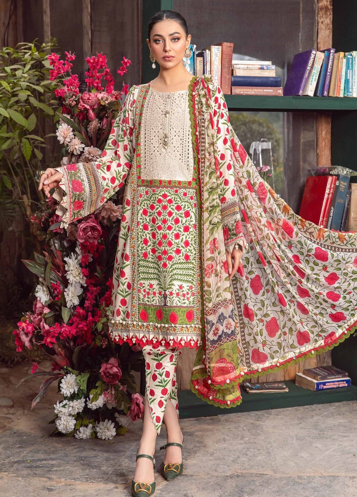 Embroidered Lawn 3 Piece Unstitched Suit MBL-MPT-2114-A-24 - Summer Collection