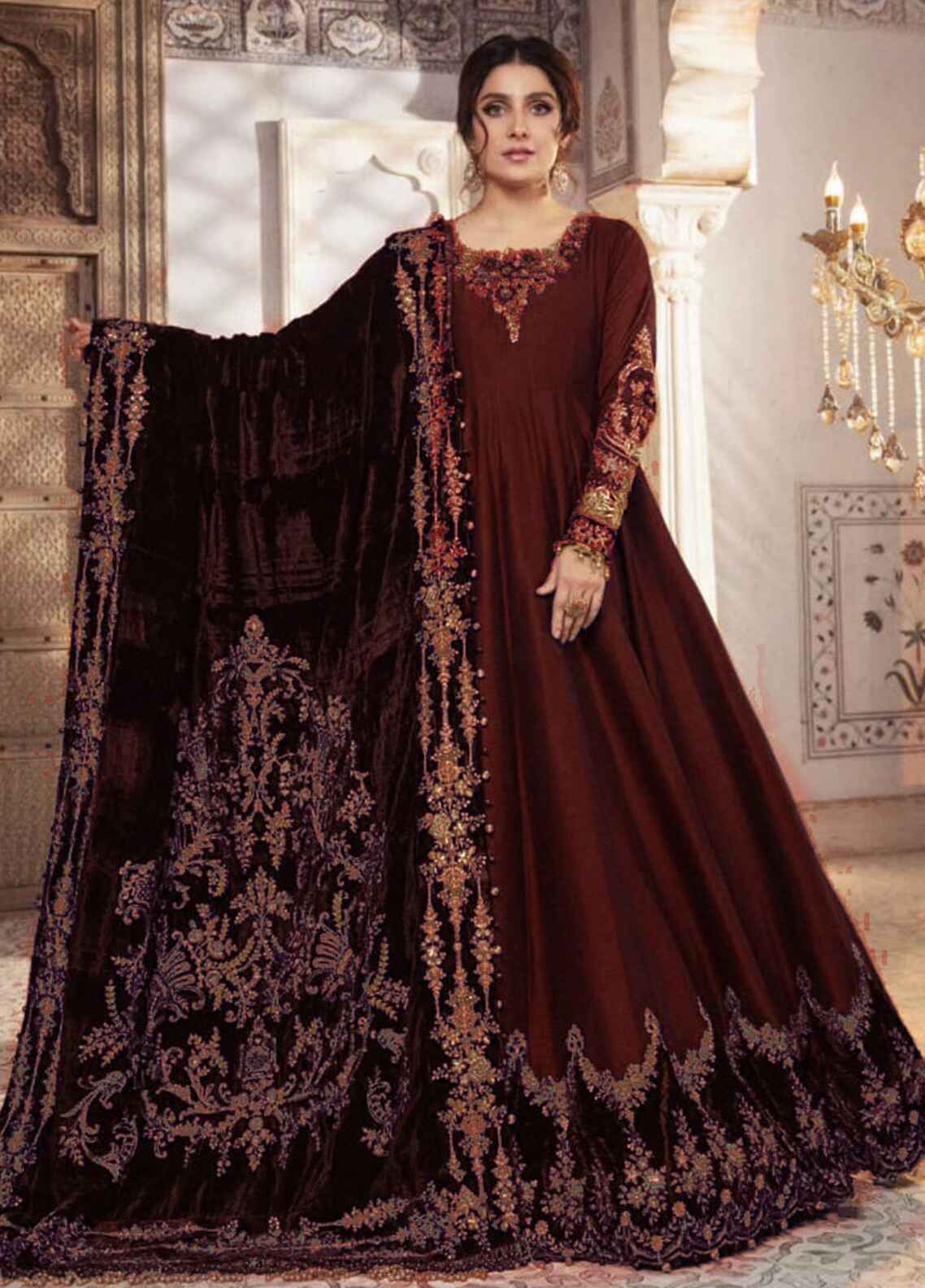 Embroidered Silk 3 Piece Unstitched Suit MBC-BD-2307-24 - Party Wear
