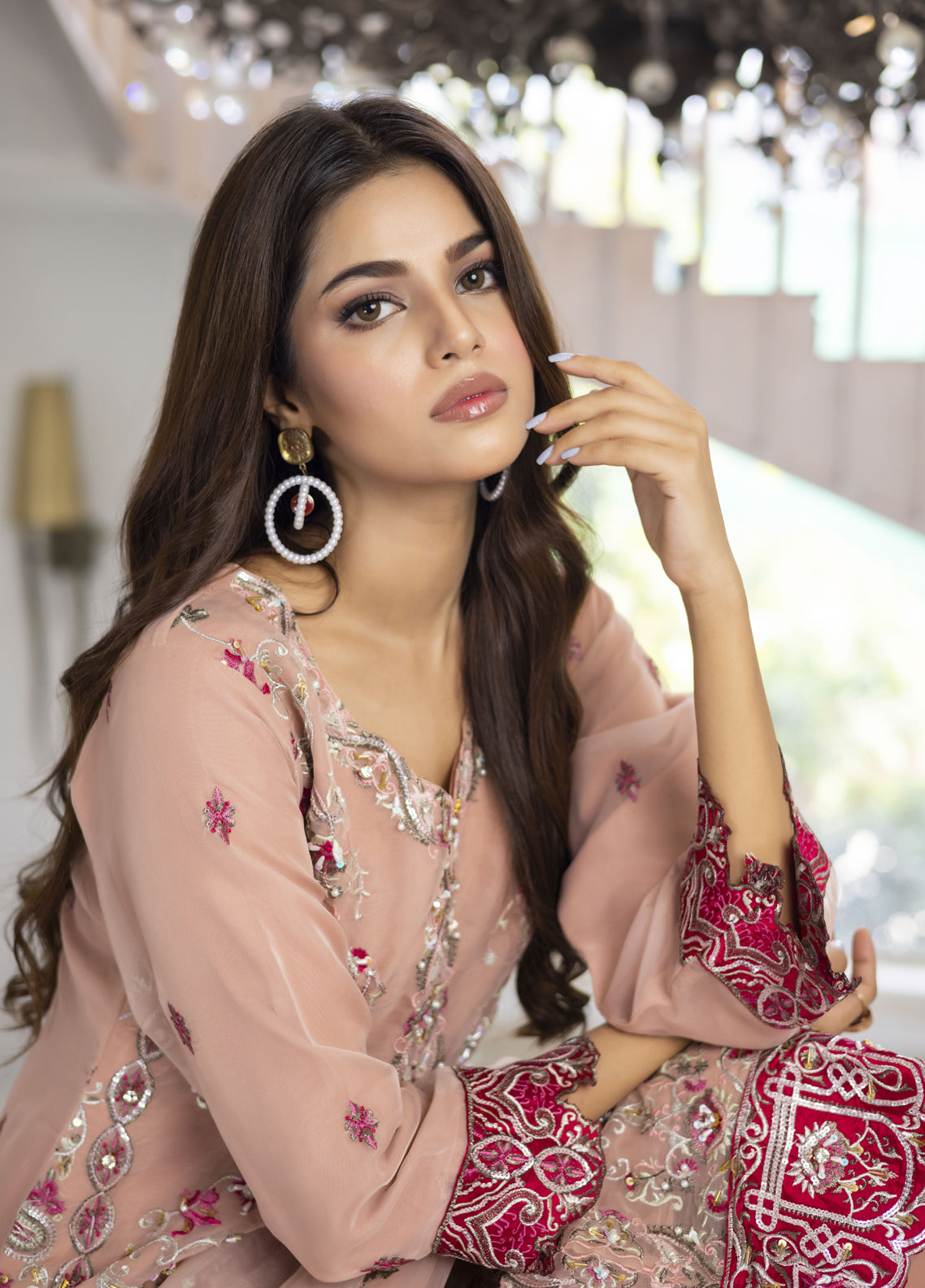 Aashiyan By Polawn Embroidered Stitched 3 Piece Organza Suit PD-23-206 Ready to Wear