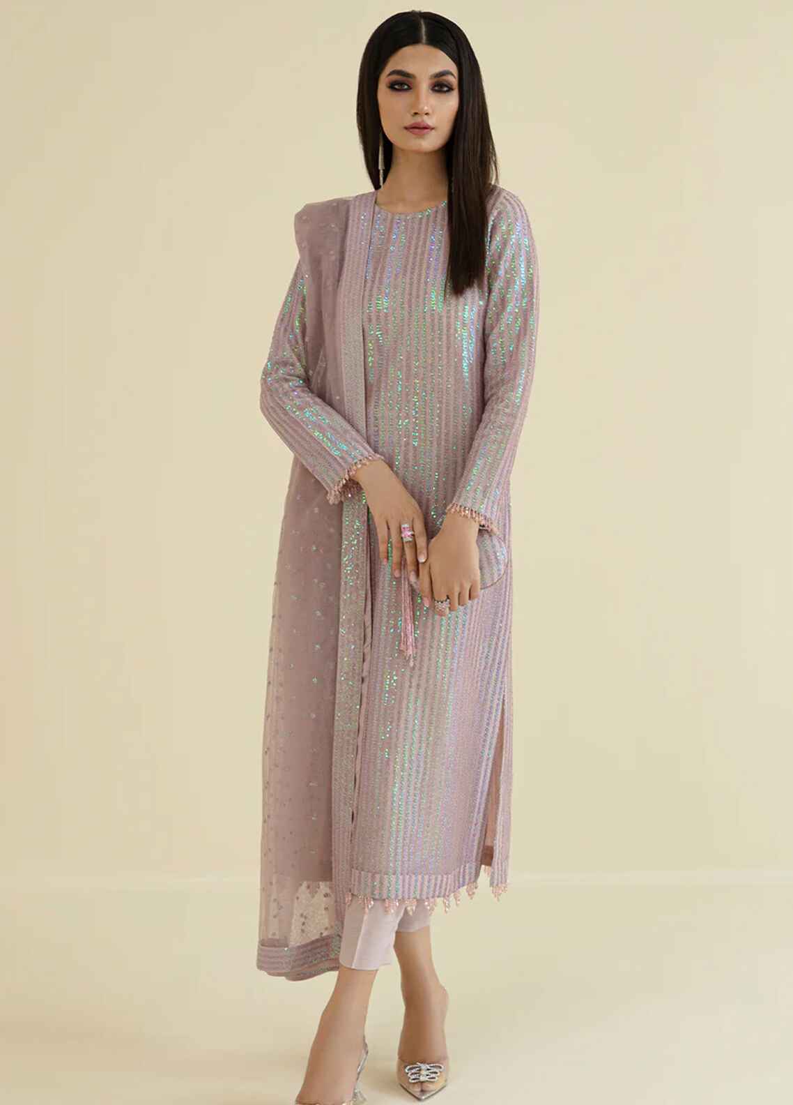 Embroidered Chiffon 3 Piece Unstitched Suit BC-UF-384 - Party Wear