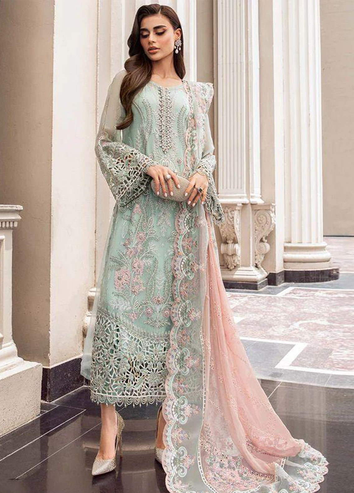 Pakistani unstitched chiffon on sale suits