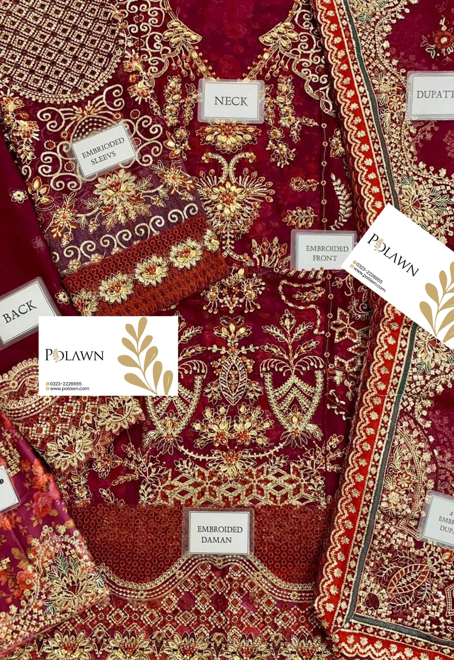 Embroidered Chiffon 3 Piece Unstitched Suit IL-ILC-04 - Party Wear