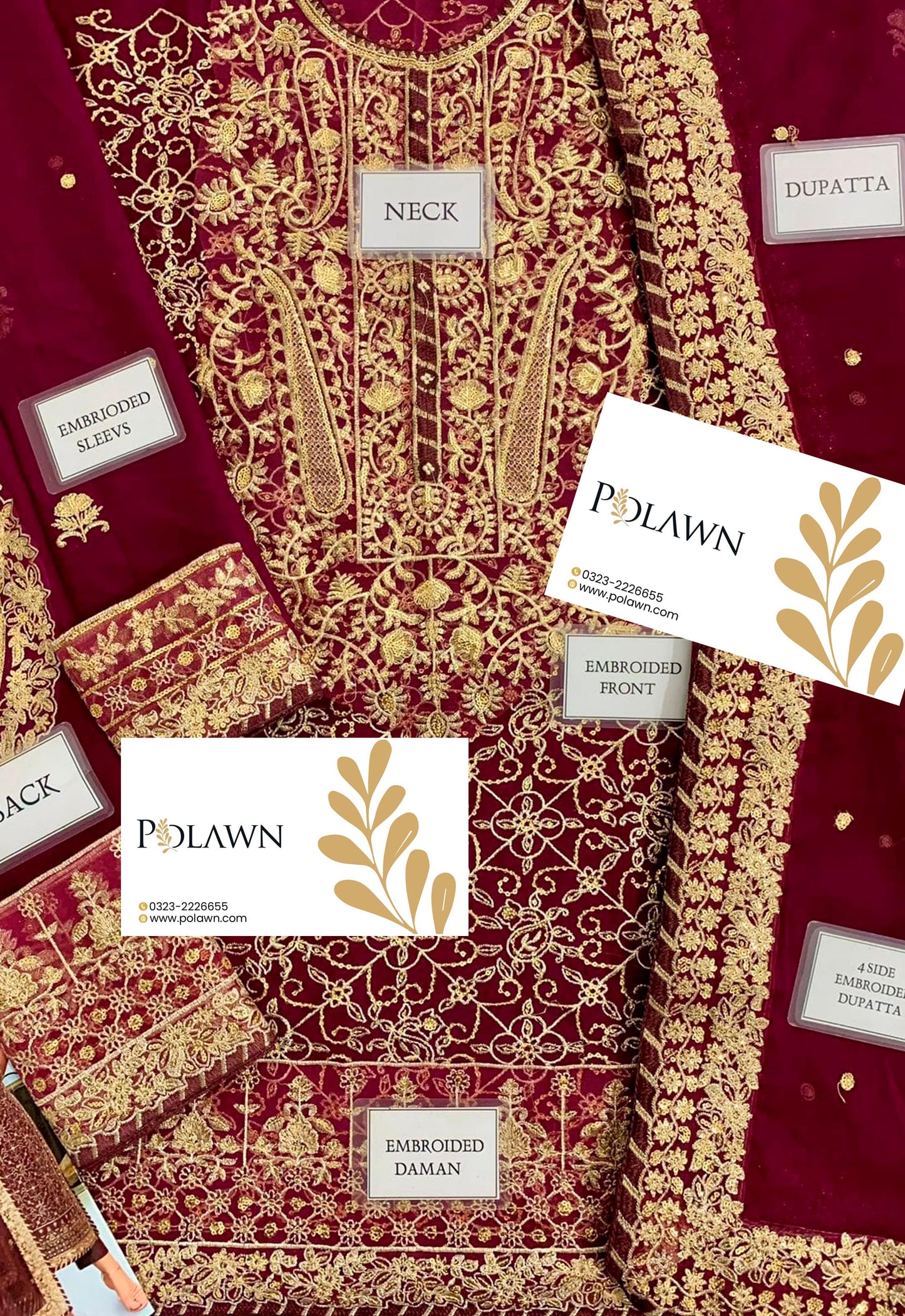 Embroidered Chiffon 3 Piece Unstitched Suit AJEMC-D24-25 - Party Wear