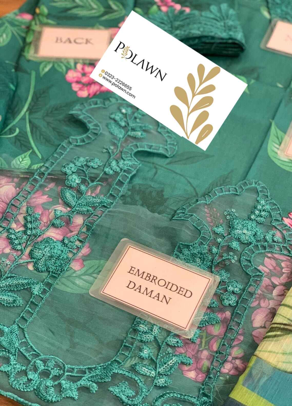Embroidered Cambric 3 Piece Unstitched Suit MBL-MPT-2301-B-24 -Winter Collection