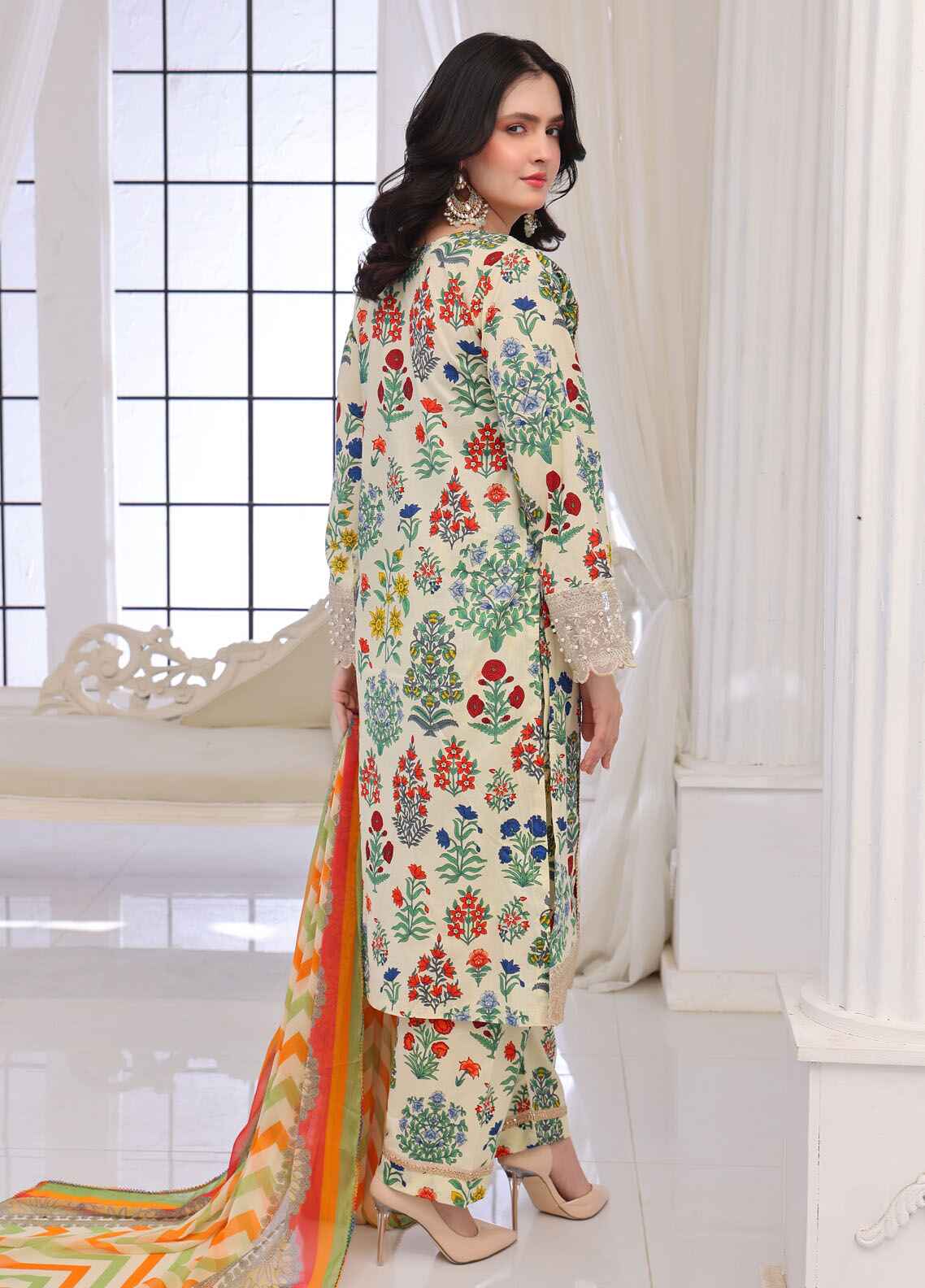 Bahar By Polawn Printed Stitched 3 Piece Lawn Suit PD-25-201-A Ready to Wear