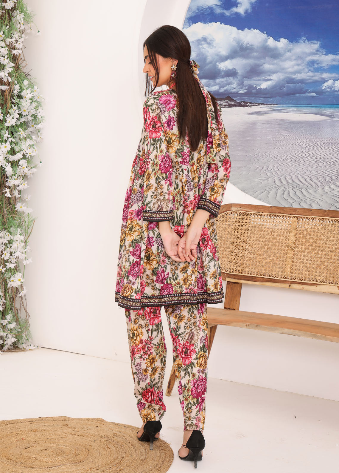 Luxe By Polawn Embroidered Unstitched 2 Piece Lawn Suit PL-24-104-Cords Set
