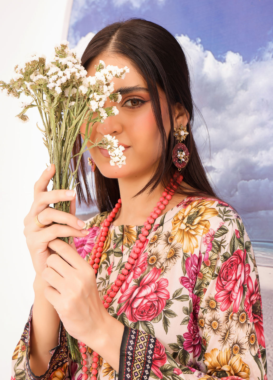 Luxe By Polawn Embroidered Unstitched 2 Piece Lawn Suit PL-24-104-Cords Set