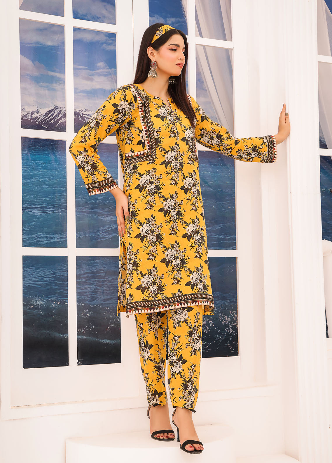 Luxe By Polawn Embroidered Unstitched 2 Piece Lawn Suit PL-24-105-Cords Set