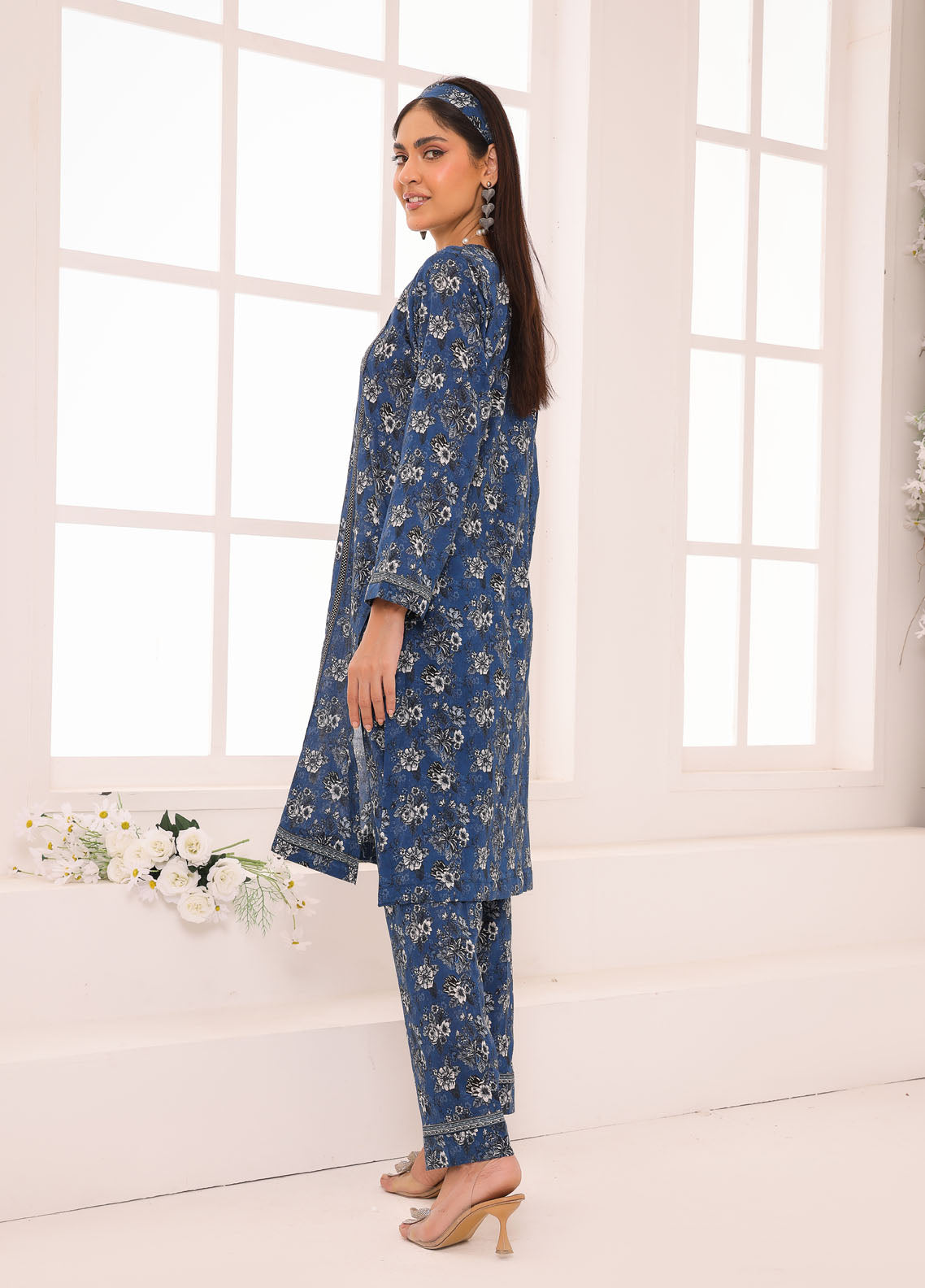Luxe By Polawn Embroidered Unstitched 2 Piece Lawn Suit PL-24-106-Cords Set