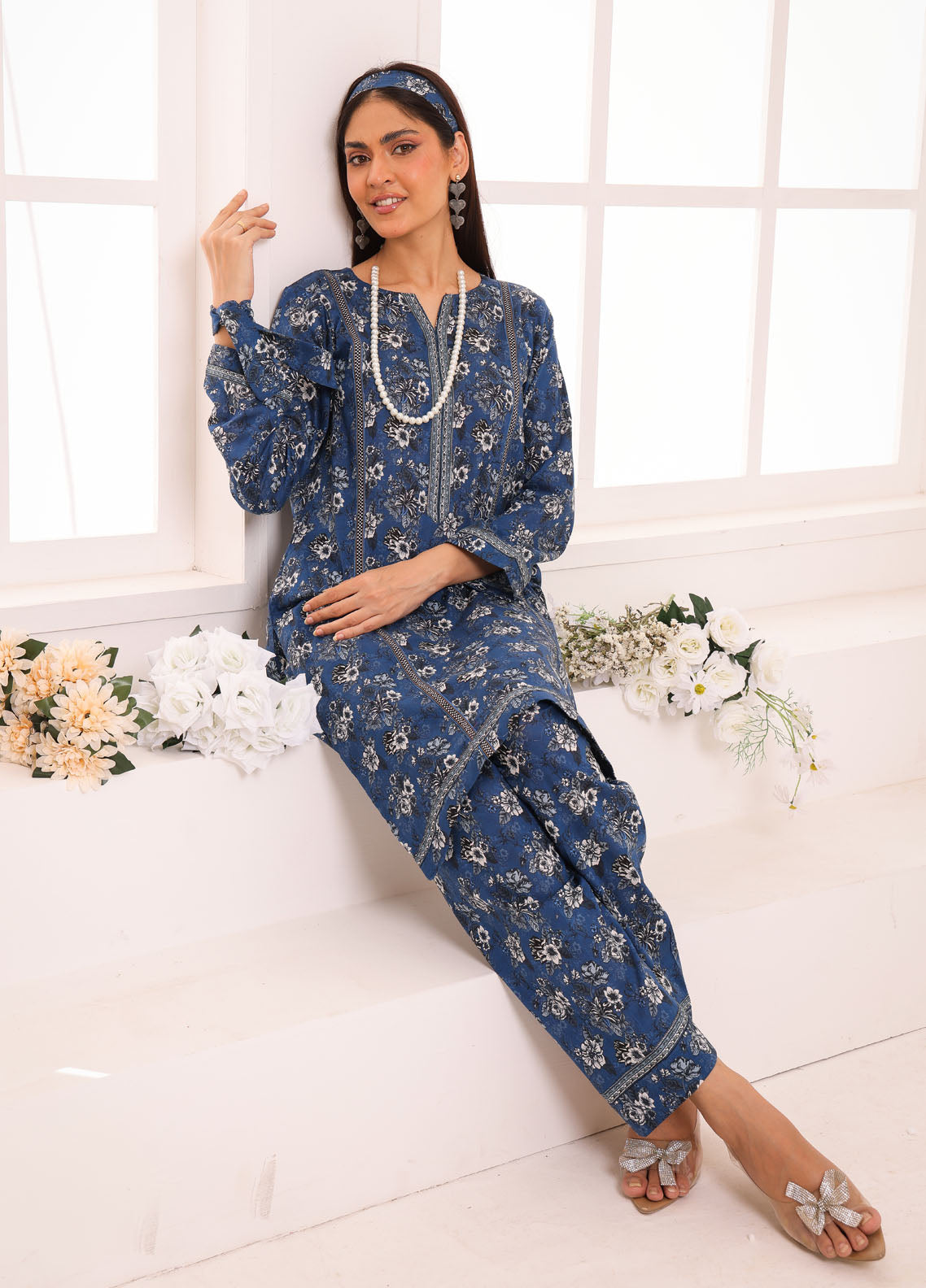 Luxe By Polawn Embroidered Unstitched 2 Piece Lawn Suit PL-24-106-Cords Set