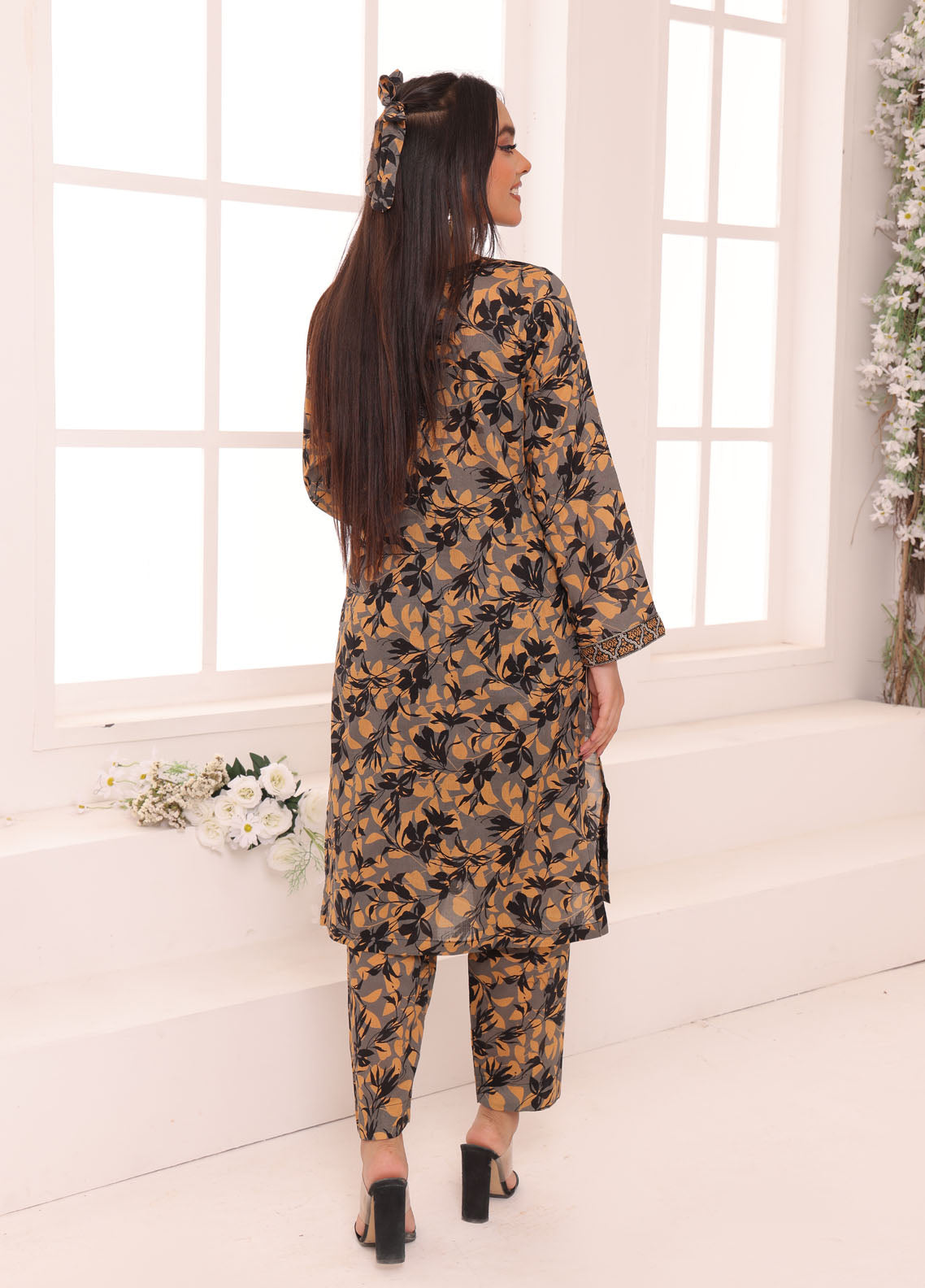 Luxe By Polawn Embroidered Unstitched 2 Piece Lawn Suit PL-24-107-Cords Set