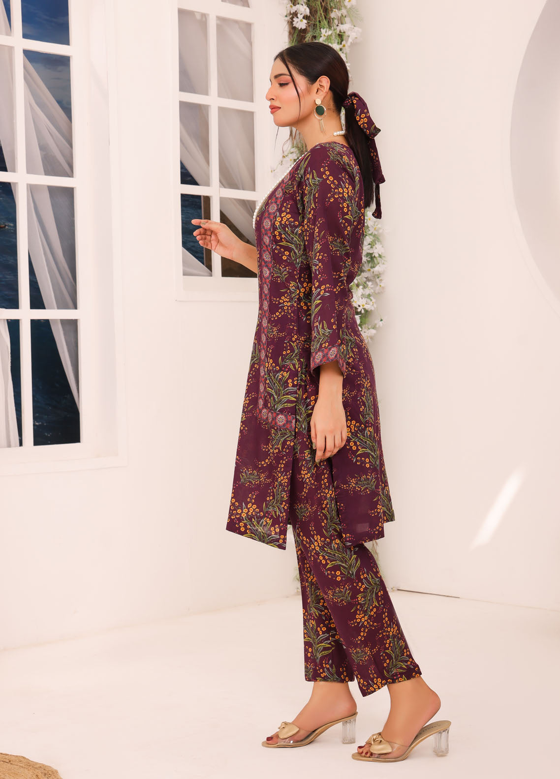 Luxe By Polawn Embroidered Unstitched 2 Piece Lawn Suit PL-24-108-Cords Set