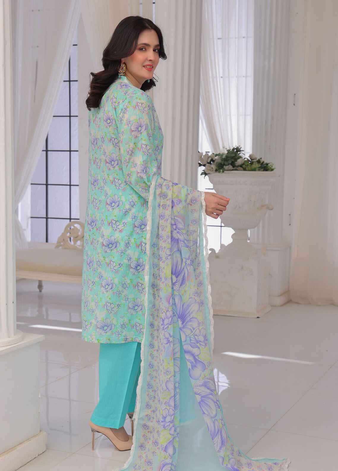 Gulzar By Polawn Printed Stitched 3 Piece Lawn Suit PD-25-301 - Ready to Wear