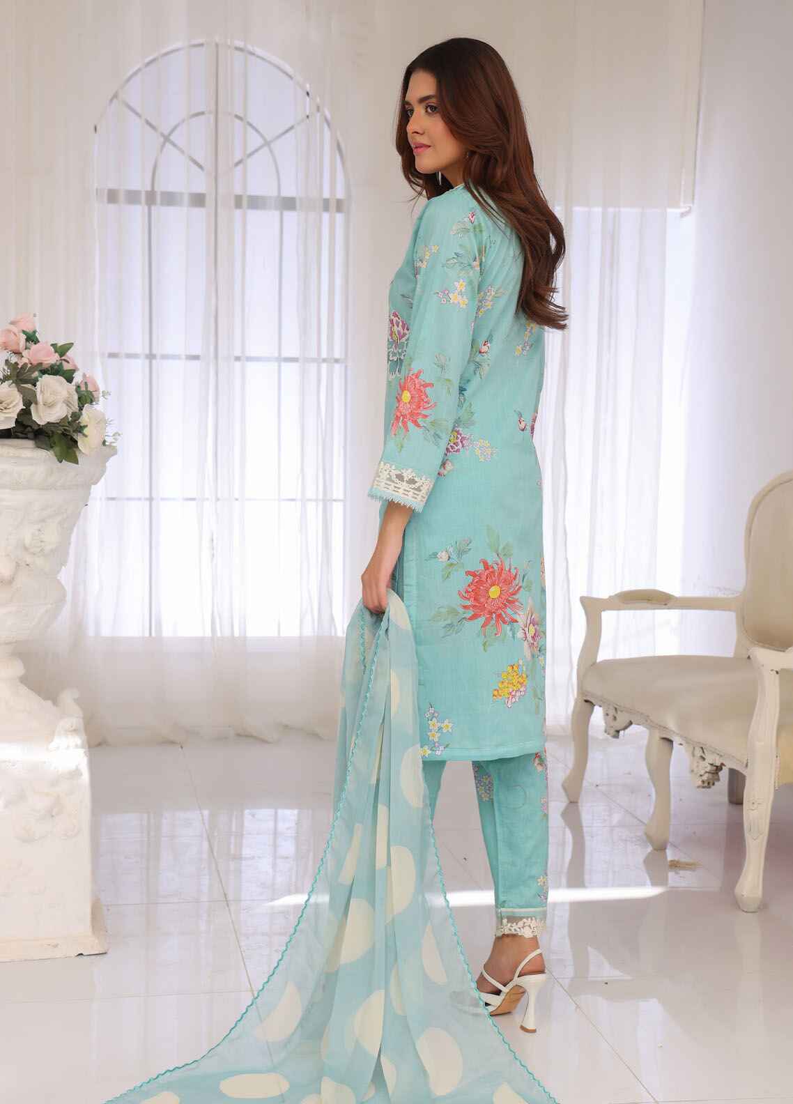 Gulzar By Polawn Printed Stitched 3 Piece Lawn Suit PD-25-304 - Ready to Wear