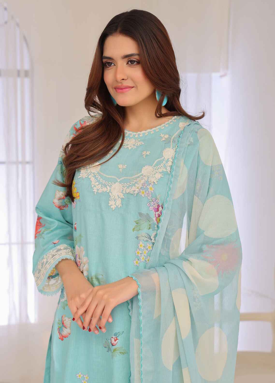 Gulzar By Polawn Printed Stitched 3 Piece Lawn Suit PD-25-304 - Ready to Wear