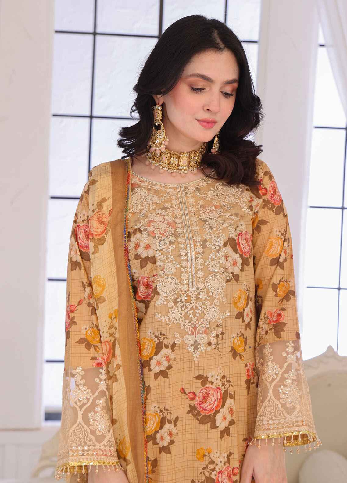 Gulzar By Polawn Printed Stitched 3 Piece Lawn Suit PD-25-305 - Ready to Wear