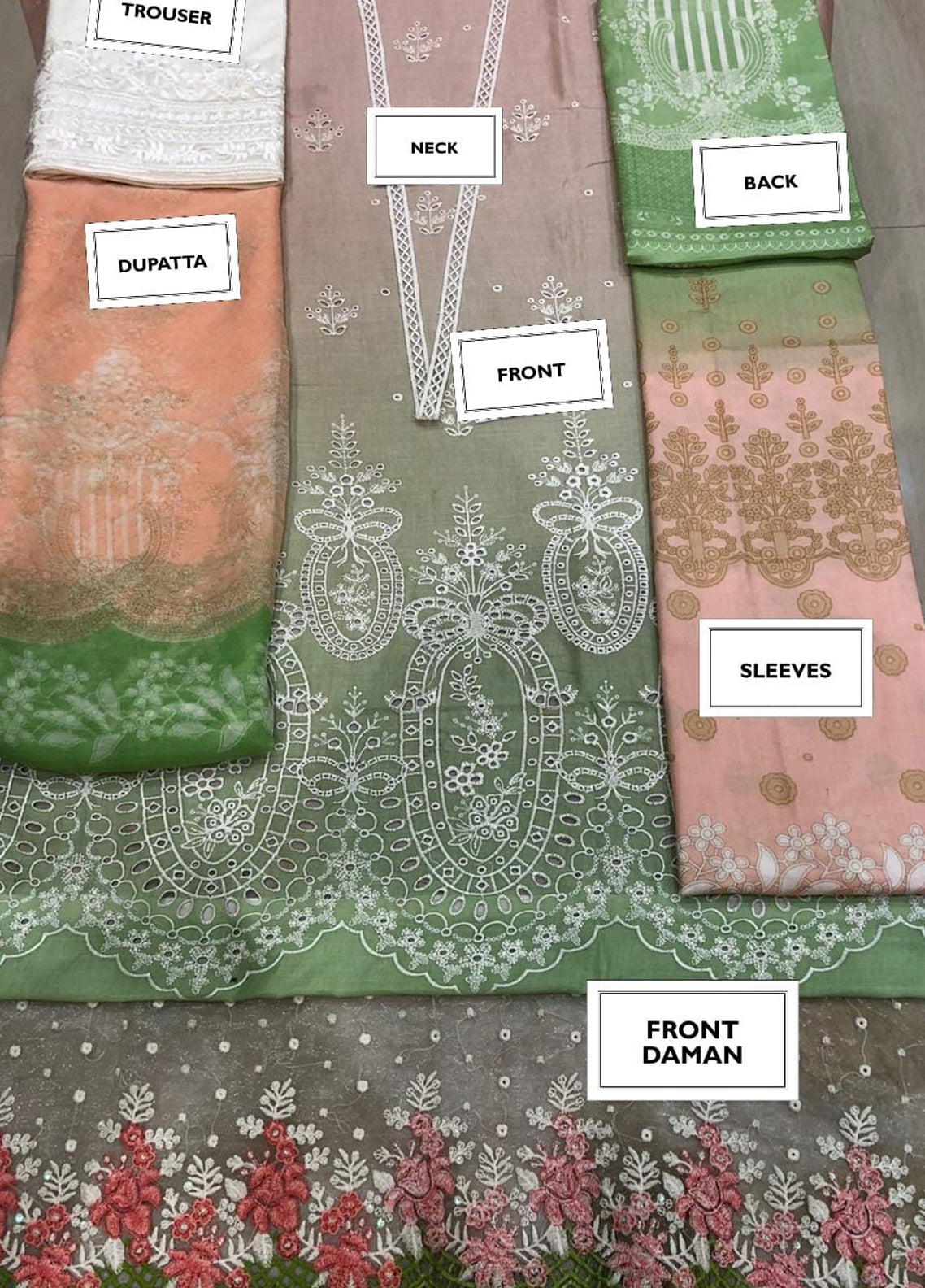 Embroidered Lawn 3 Piece Unstitched Suit MBL-D-2001-A-20 - Summer Collection