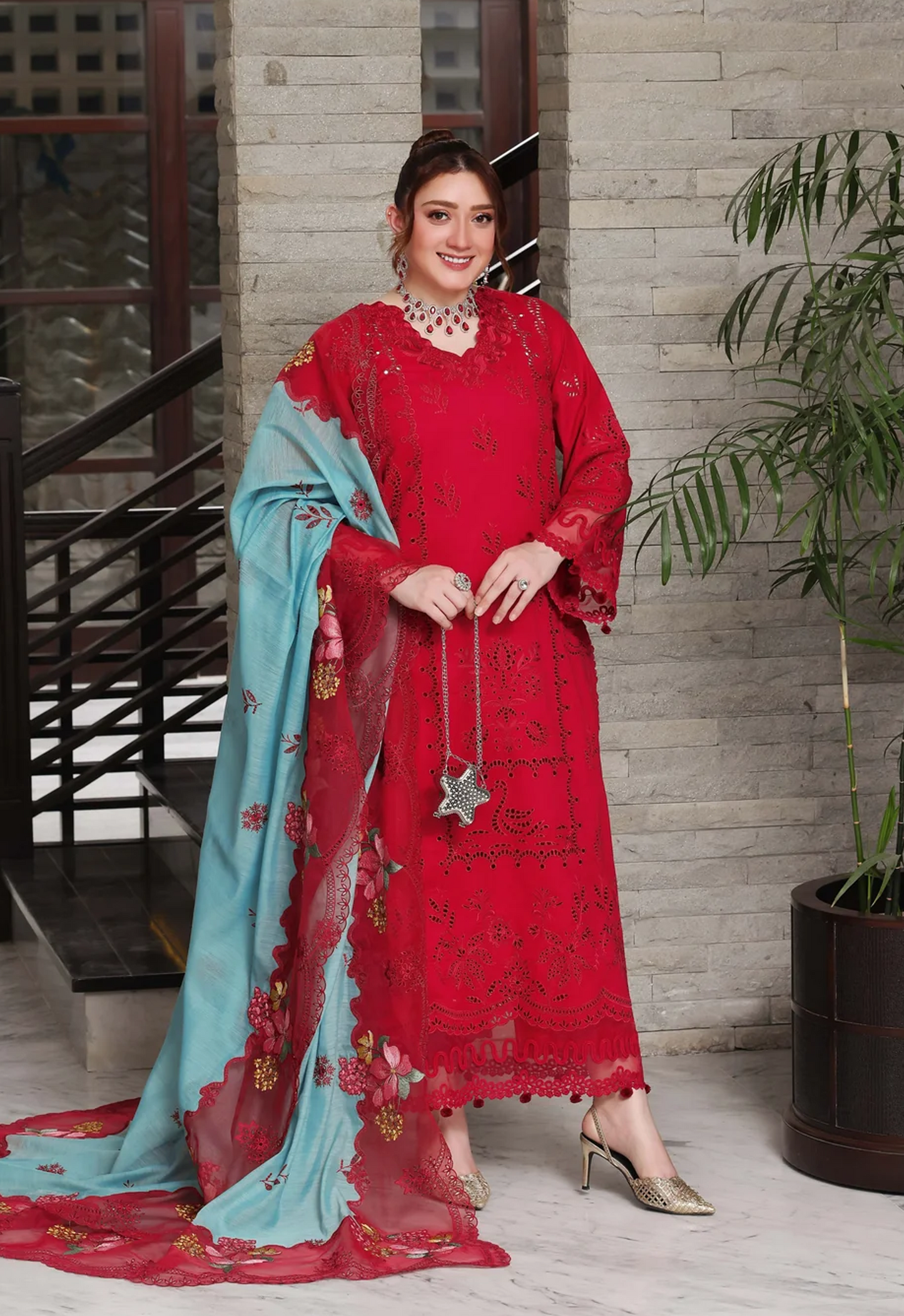 Embroidered Lawn 3 Piece Unstitched Suit ACL-LUX-26-79 - Summer Collection