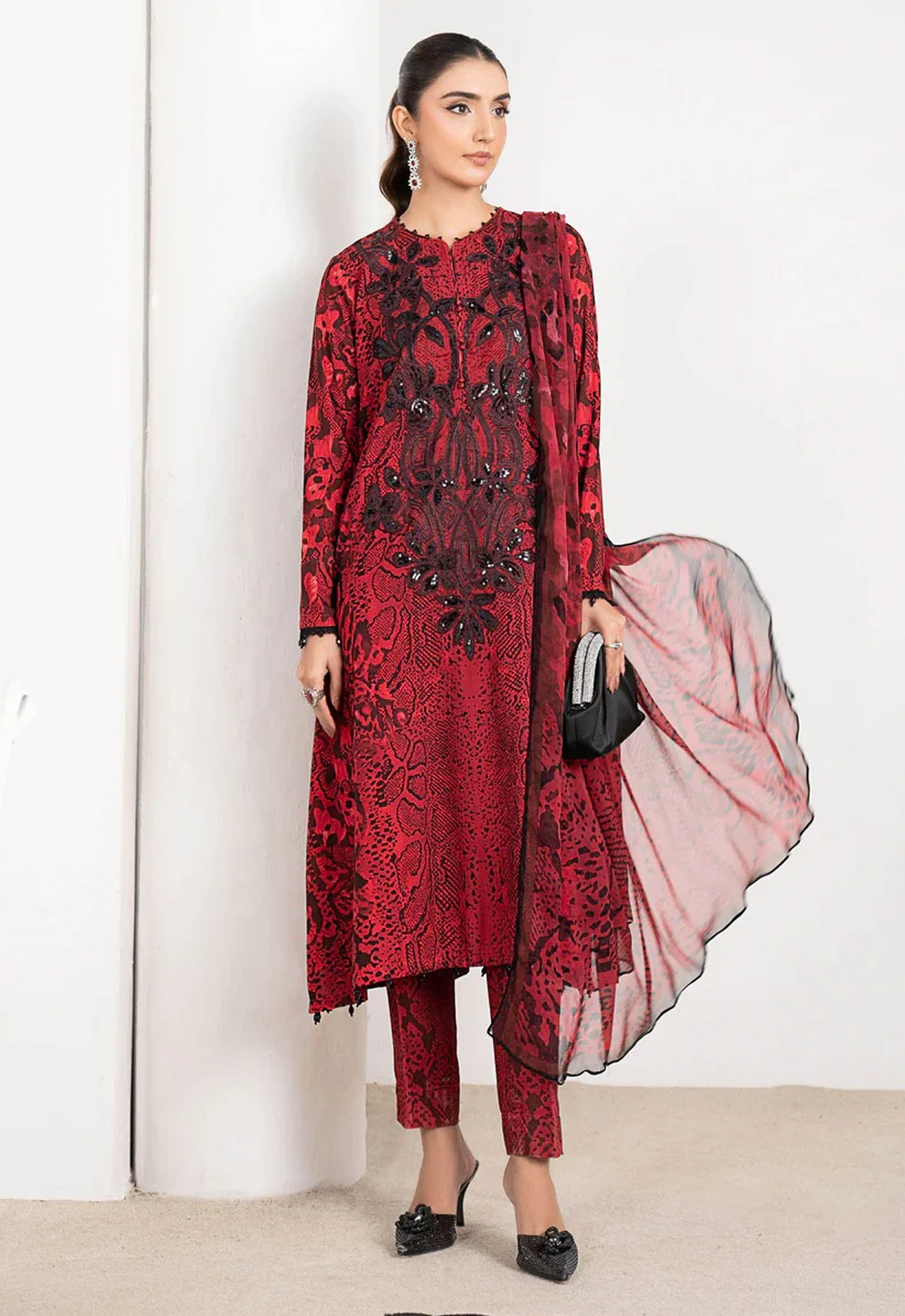 Embroidered Lawn 3 Piece Unstitched Suit MBL-MPT-2702-A-25 - Summer Collection