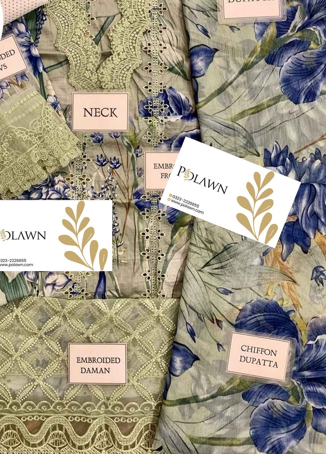Embroidered Lawn 3 Piece Unstitched Suit MBL-MPT-2502-B-25-Summer Collection