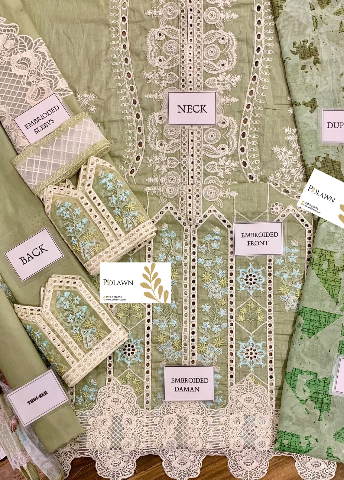 Embroidered Lawn 3 Piece Unstitched Suit ALL-D5522-24 - Summer Collection