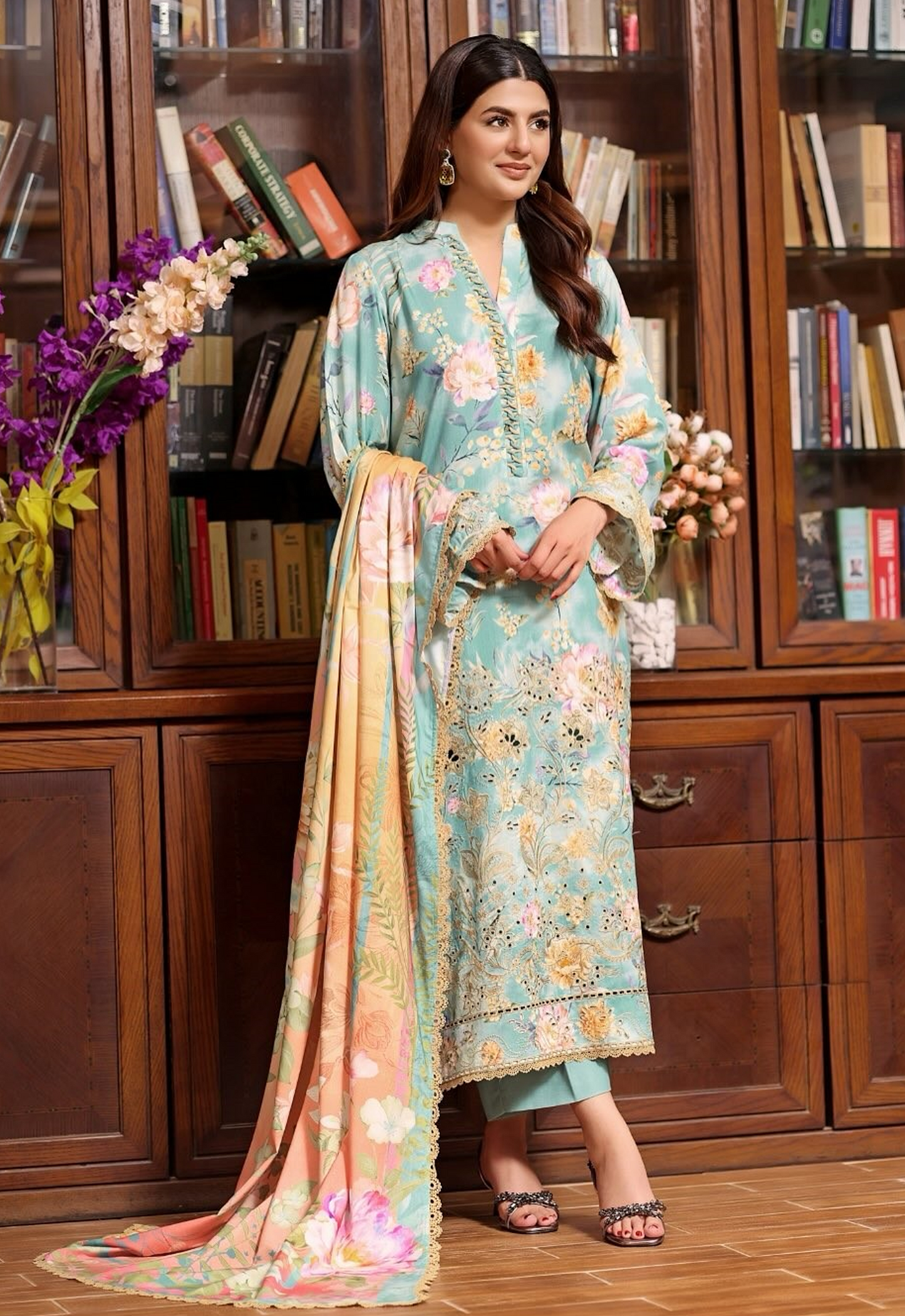 Embroidered Lawn 3 Piece Unstitched Suit ACL-WM-323 - Summer Collection