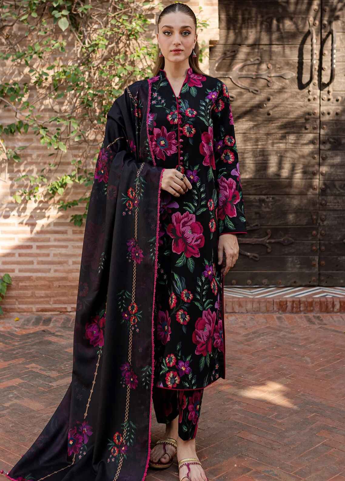Printed Lawn 3 Piece Unstitched Suit FL-MABEL-24 - Summer Collection