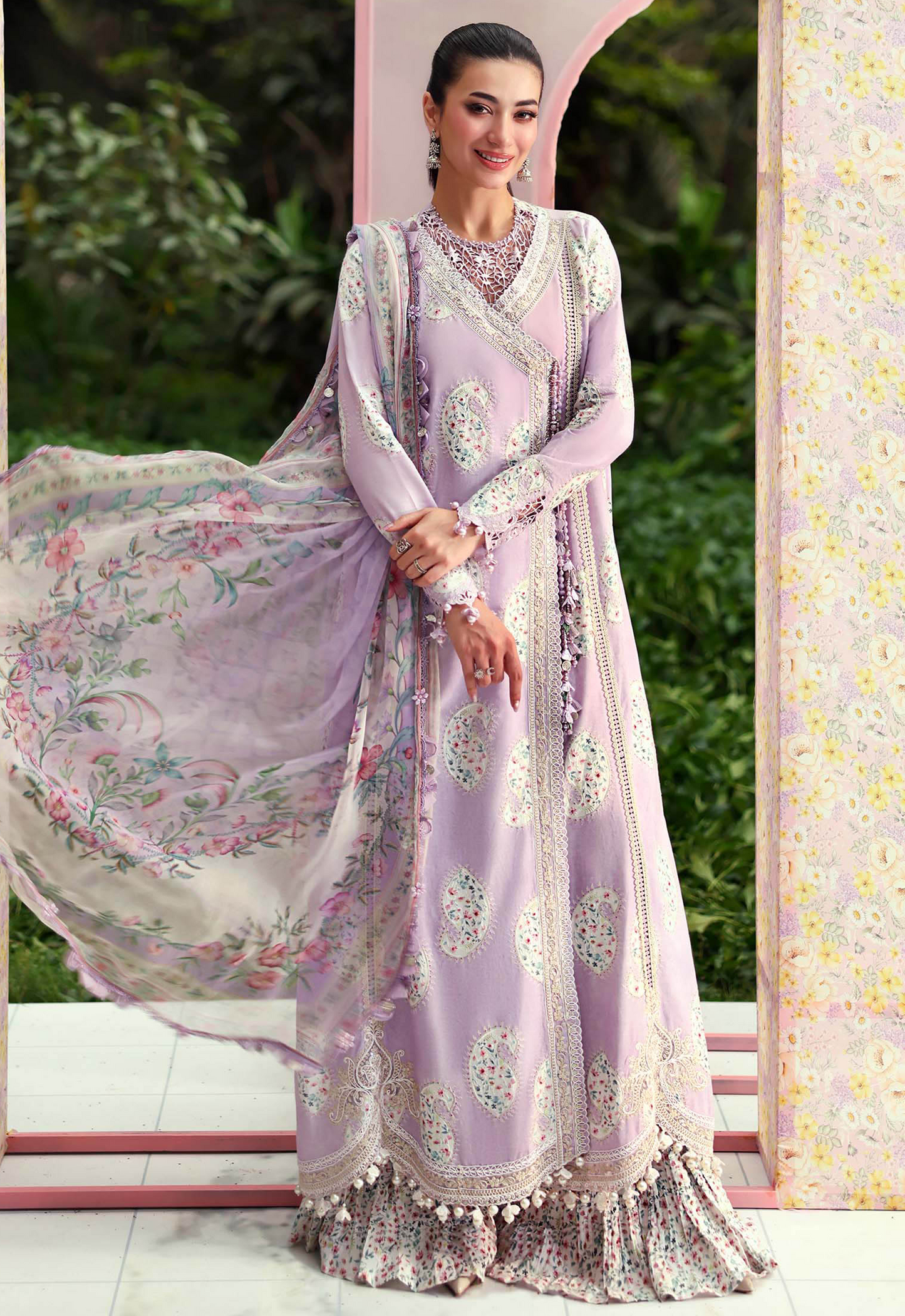 Embroidered Lawn 3 Piece Unstitched Suit MBL-MPT-3009-B-26 - Summer Collection