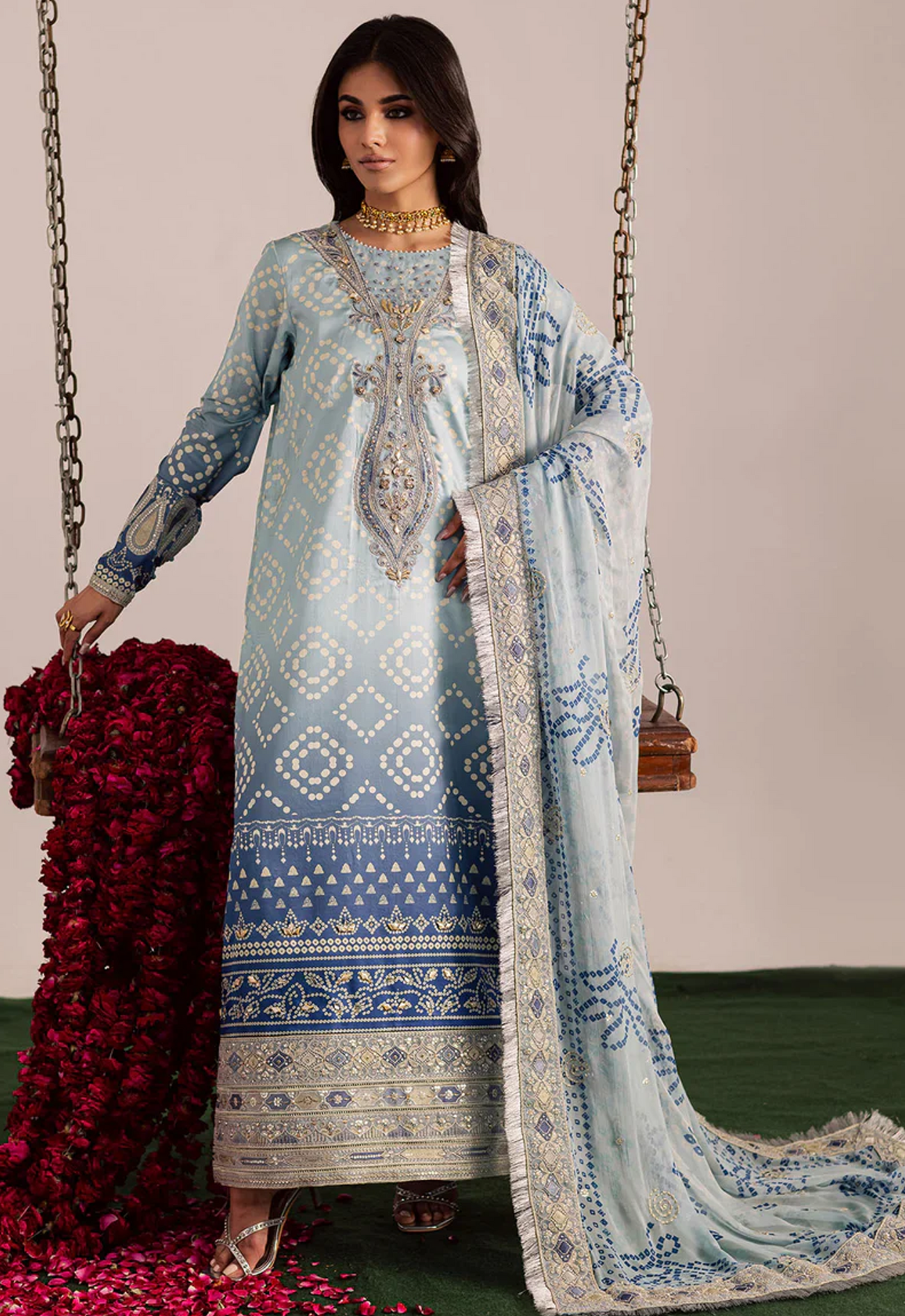 Embroidered Lawn 3 Piece Unstitched Suit NL-NP-698-A - Summer Collection