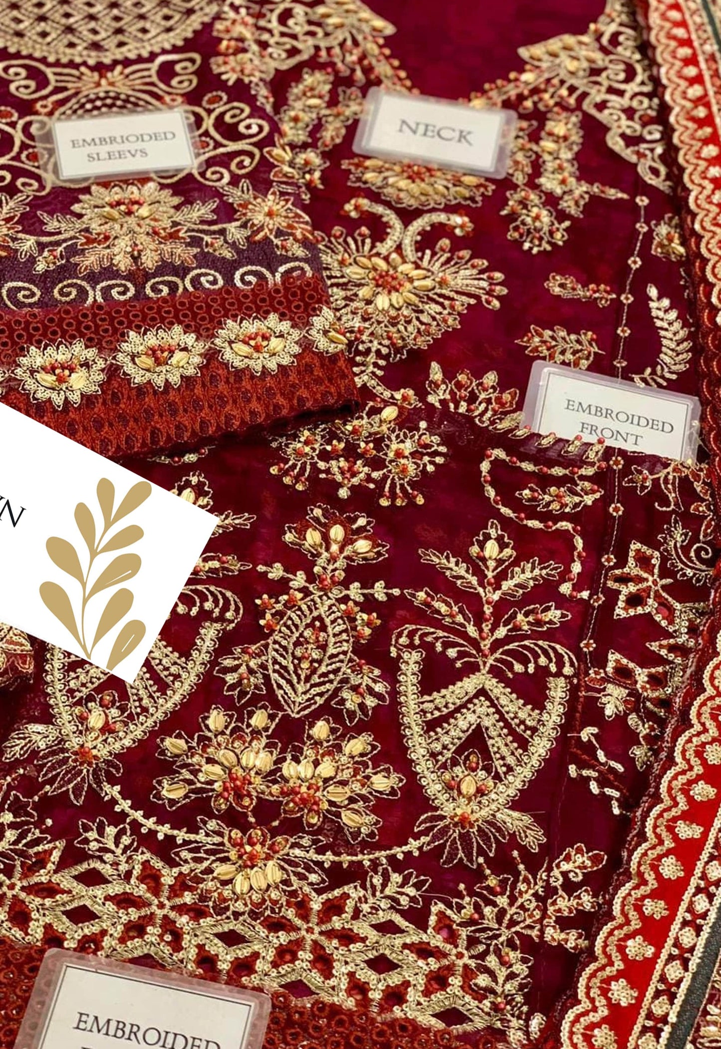 Embroidered Chiffon 3 Piece Unstitched Suit IL-ILC-04 - Party Wear