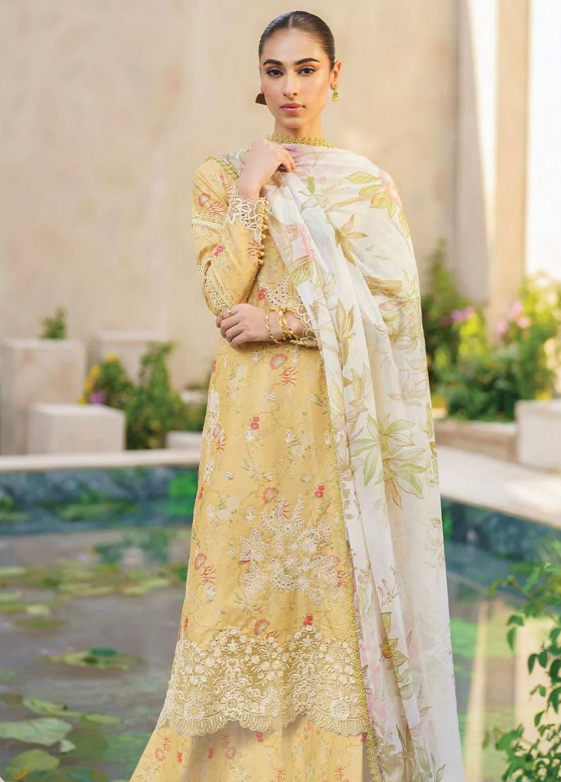 Embroidered Lawn 3 Piece Unstitched Suit IL-SFL-09-Luminary - Summer Collection