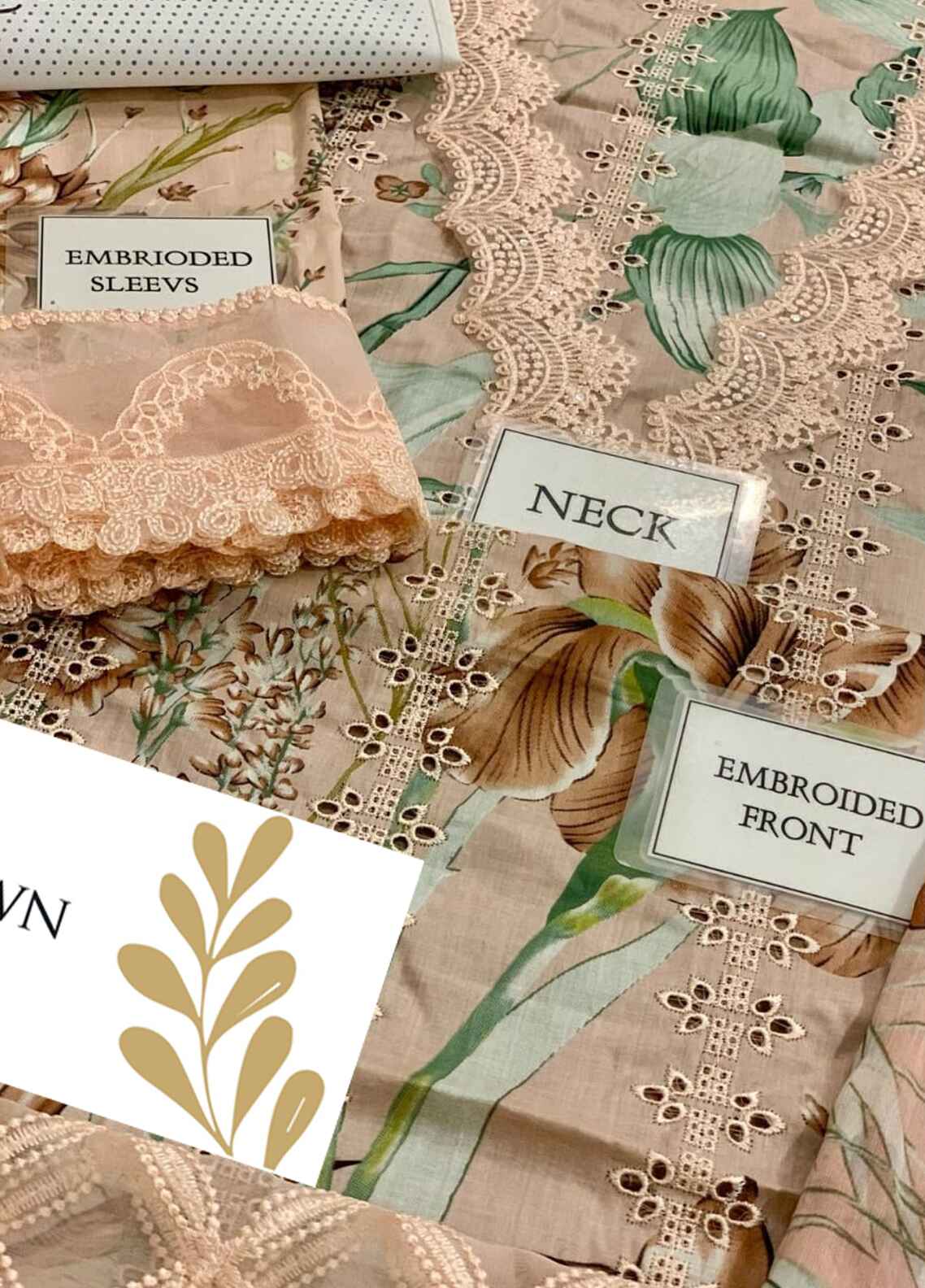 Embroidered Lawn 3 Piece Unstitched Suit MBL-MPT-2502-A-25-Summer Collection