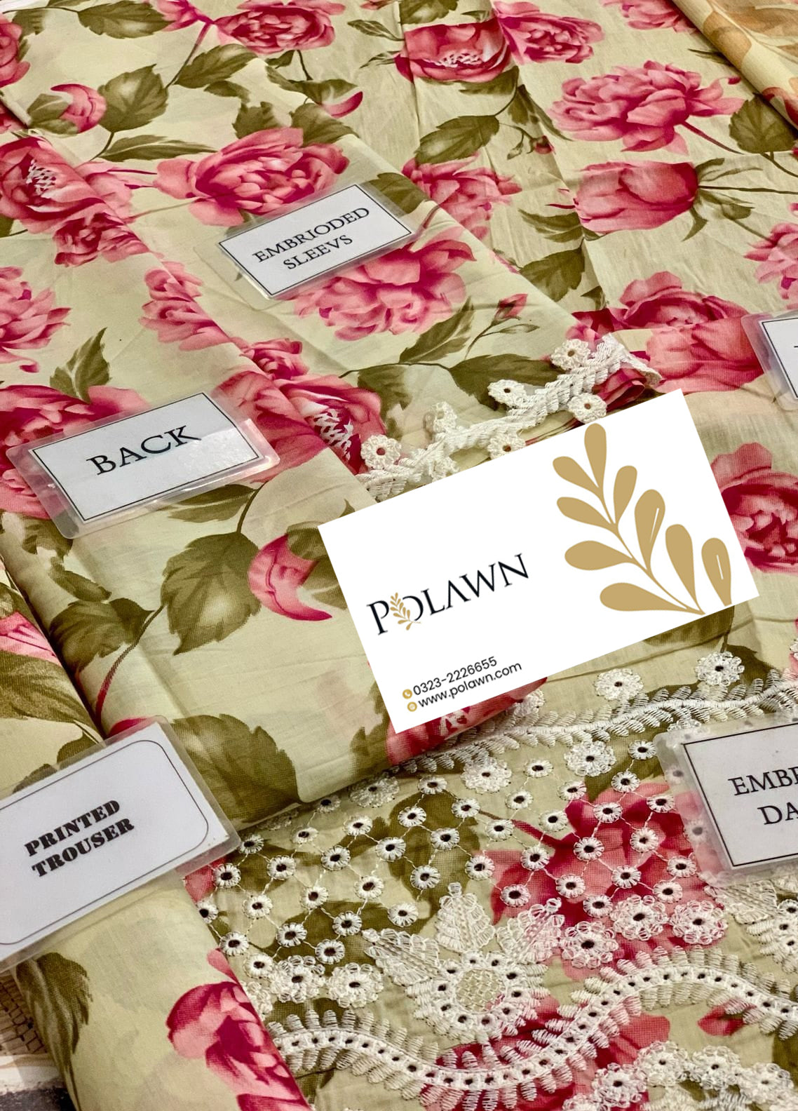 Embroidered Lawn 3 Piece Unstitched Suit IL-UE-210 - Summer Collection