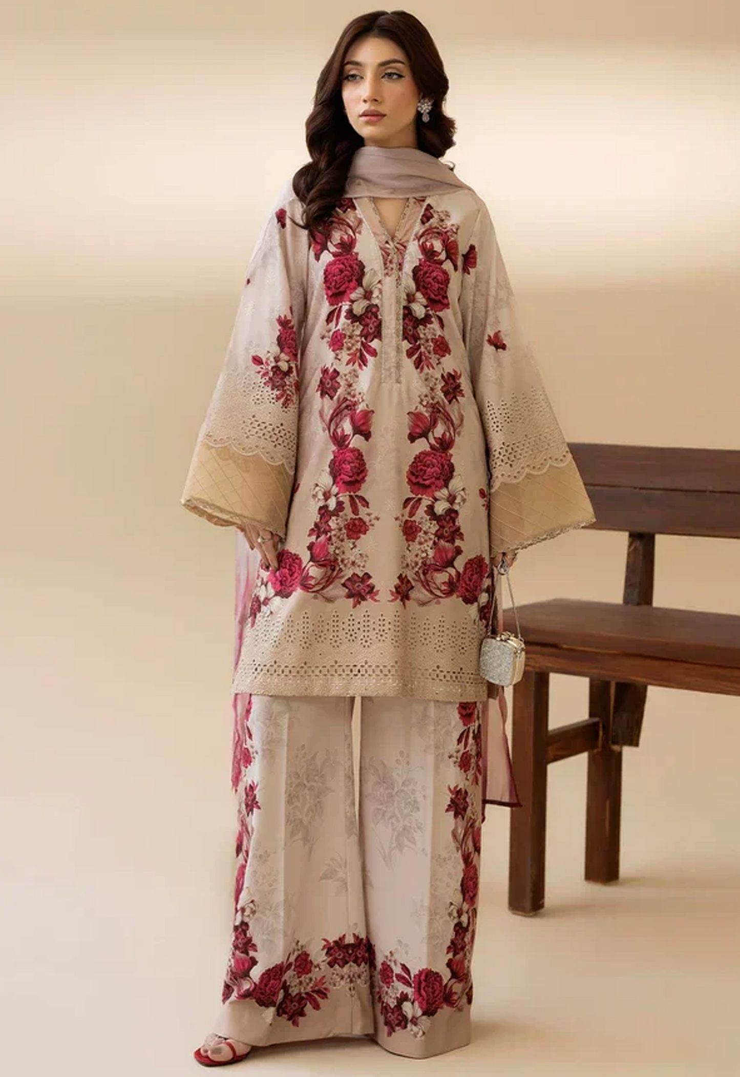 Embroidered Lawn 3 Piece Unstitched Suit ALL-D5576 - Summer Collection