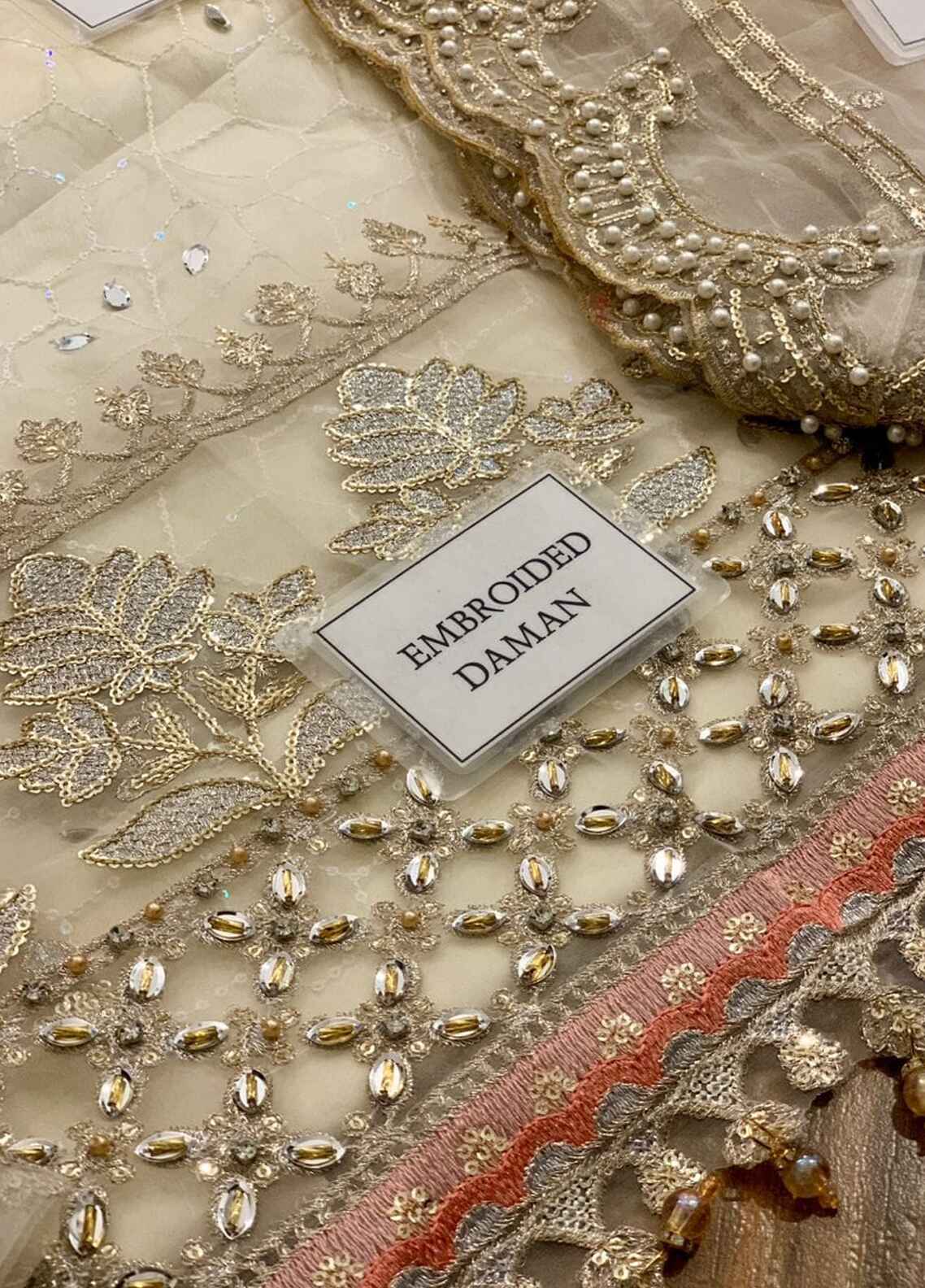 Embroidered Organza 3 Piece Unstitched Suit MBC-BD-2805-24-Party Wear