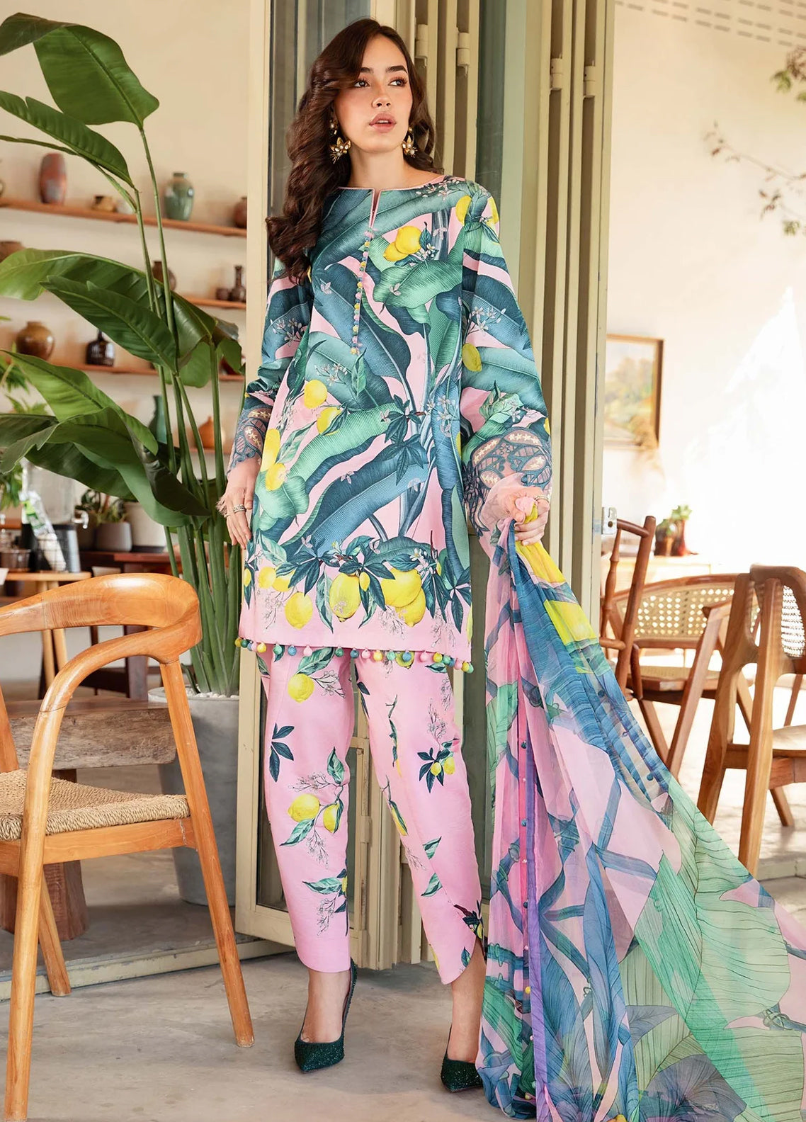 Embroidered Lawn 3 Piece Unstitched Suit MBL-MPT-2503-B-25 - Summer Collection