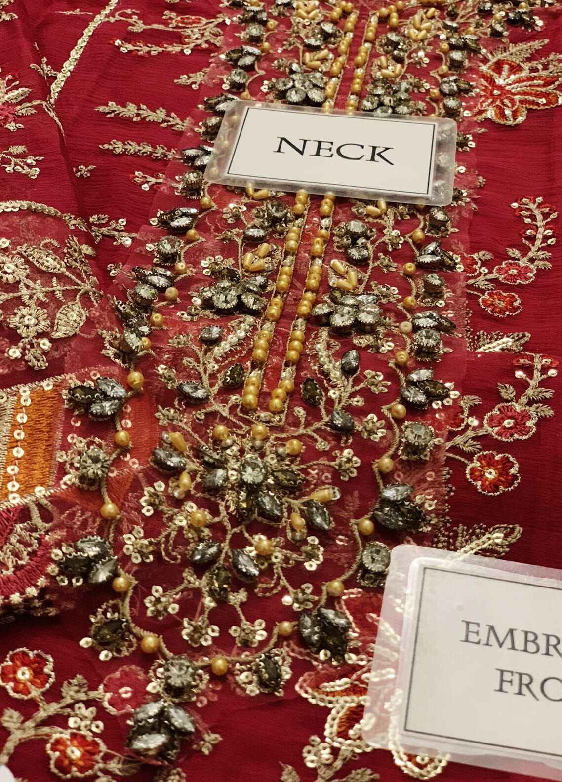 Embroidered Chiffon 3 Piece Unstitched Suit MBC-MPC-24-107 - Party Wear