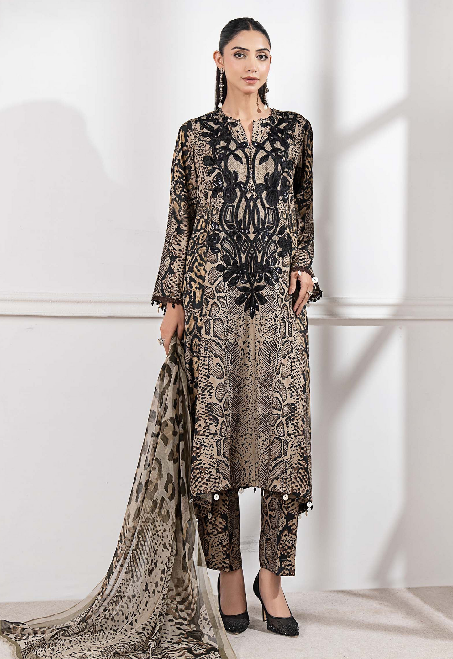 Embroidered Lawn 3 Piece Unstitched Suit MBL-MPT-2702-B-25 - Summer Collection