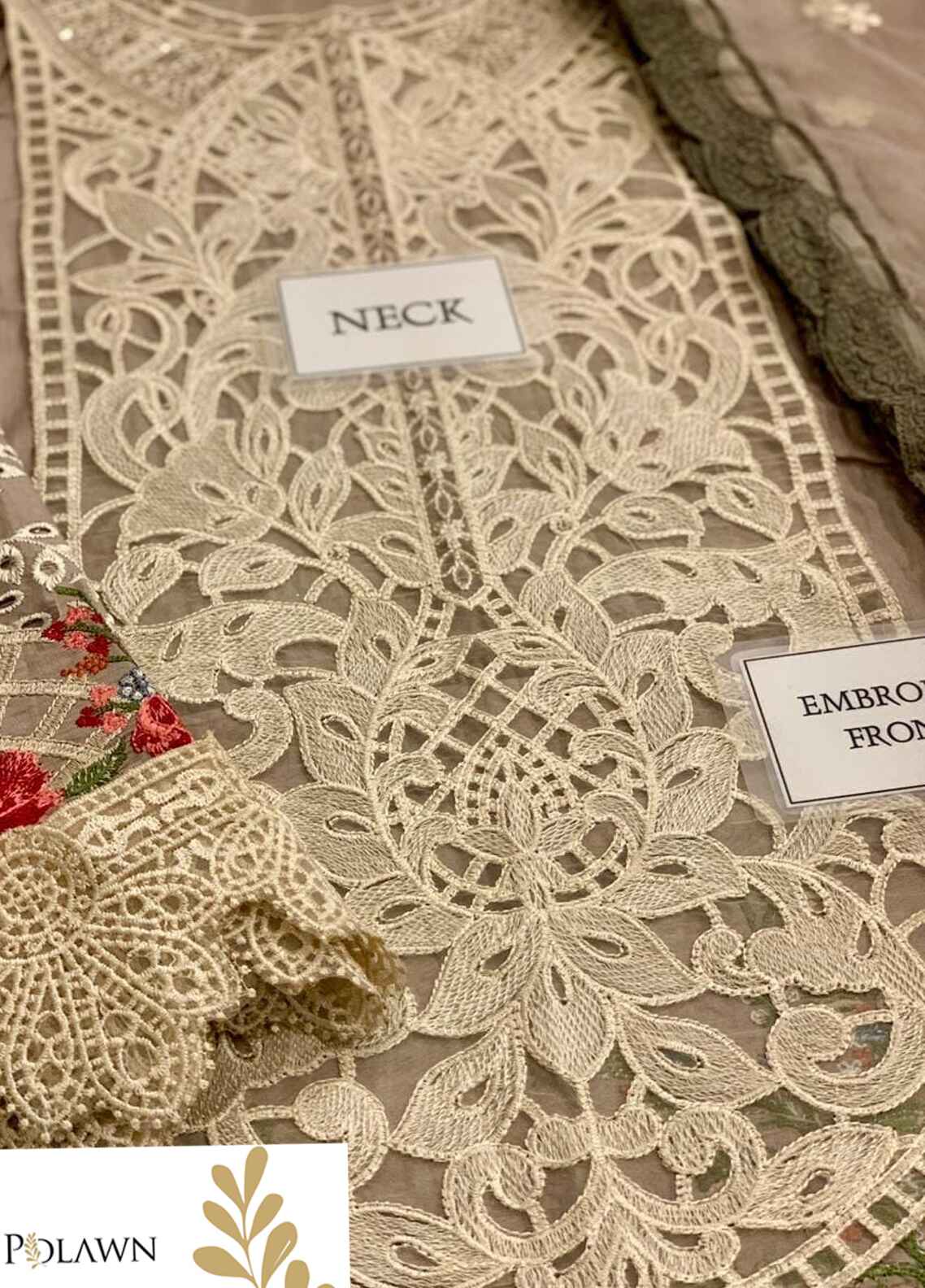 Embroidered Lawn 3 Piece Unstitched Suit MBL-EID-24-01 - Summer Collection