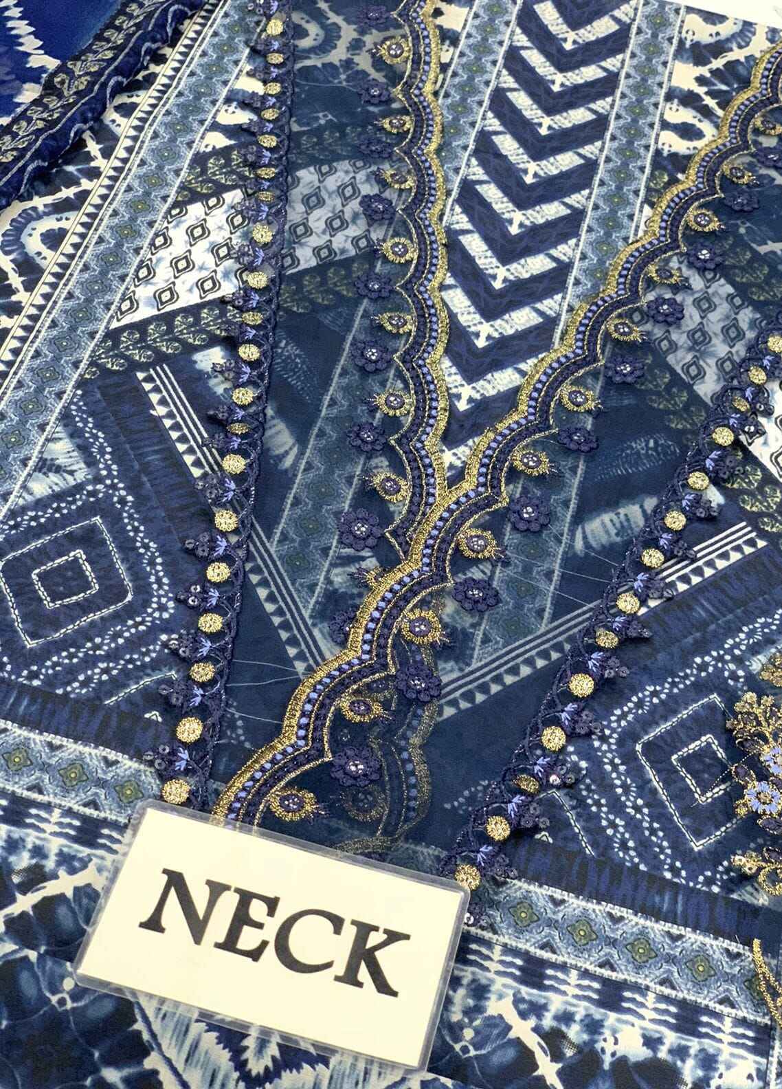 Embroidered Lawn 3 Piece Unstitched Suit MBL-MPT-2208-B-24- Summer Collection