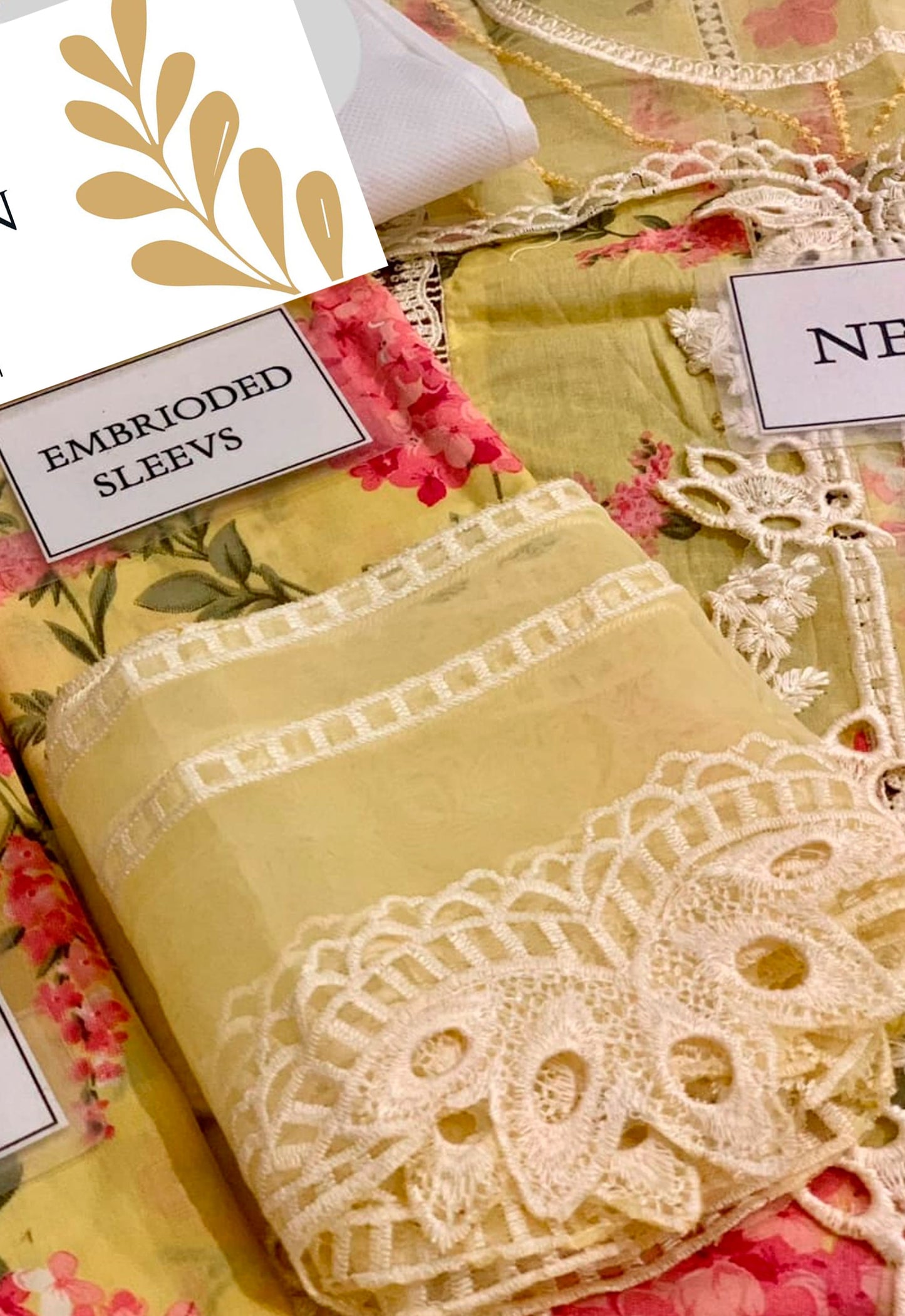 Embroidered Lawn 3 Piece Unstitched Suit CSSL-D03-A-25 - Summer Collection