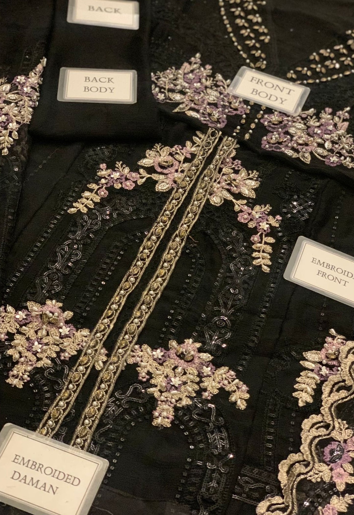 Embroidered Chiffon 3 Piece Unstitched Suit MBC-BD-3004-25 - Party Wear